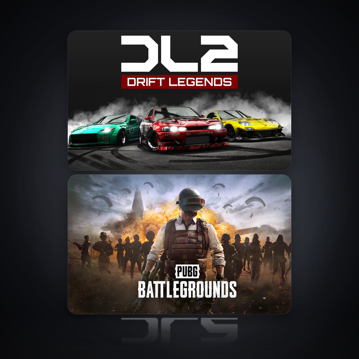 Drift Legends 2 & PUBG: BATTLEGROUNDS | 2 Games — HabibiAccounts
