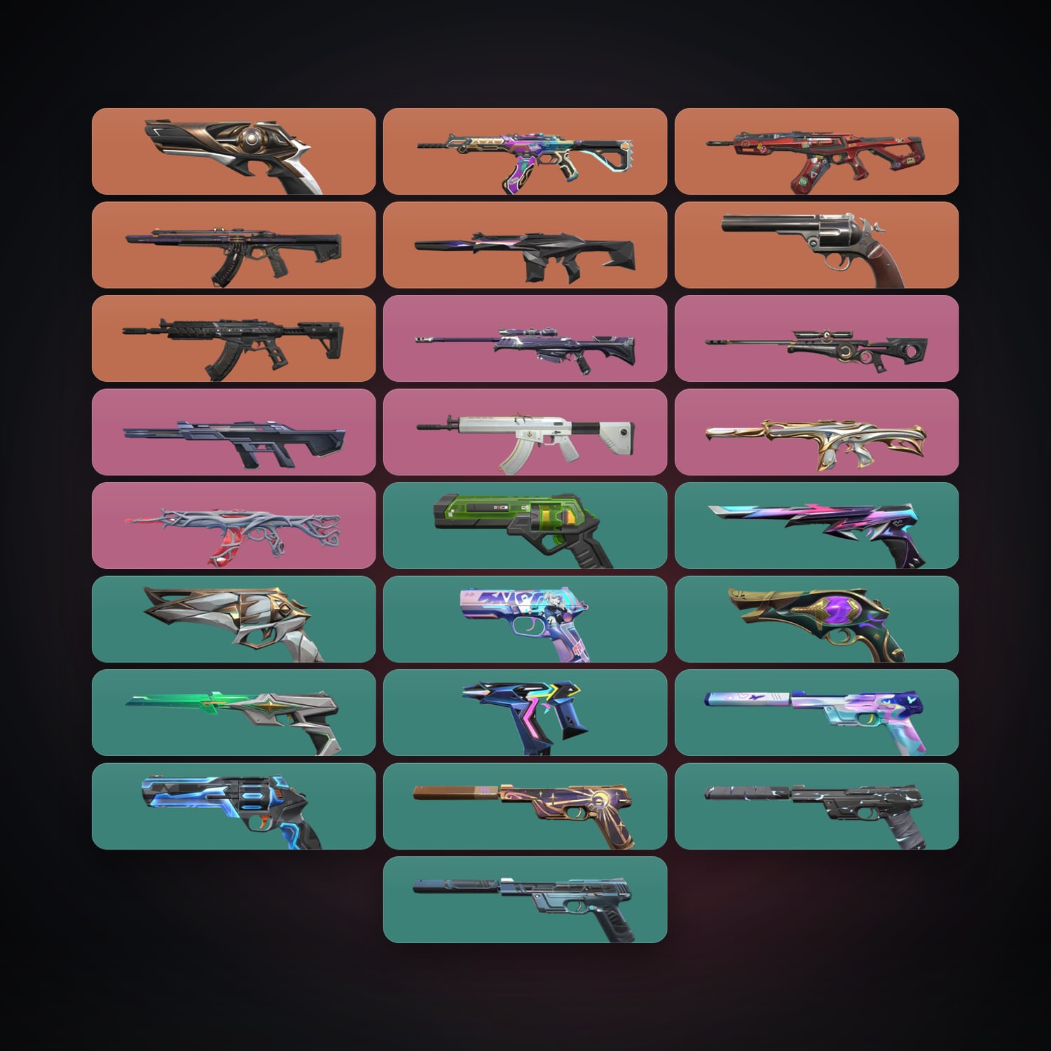 KR Gold 2 locker — 26 skins, lvl 283 — HabibiAccounts