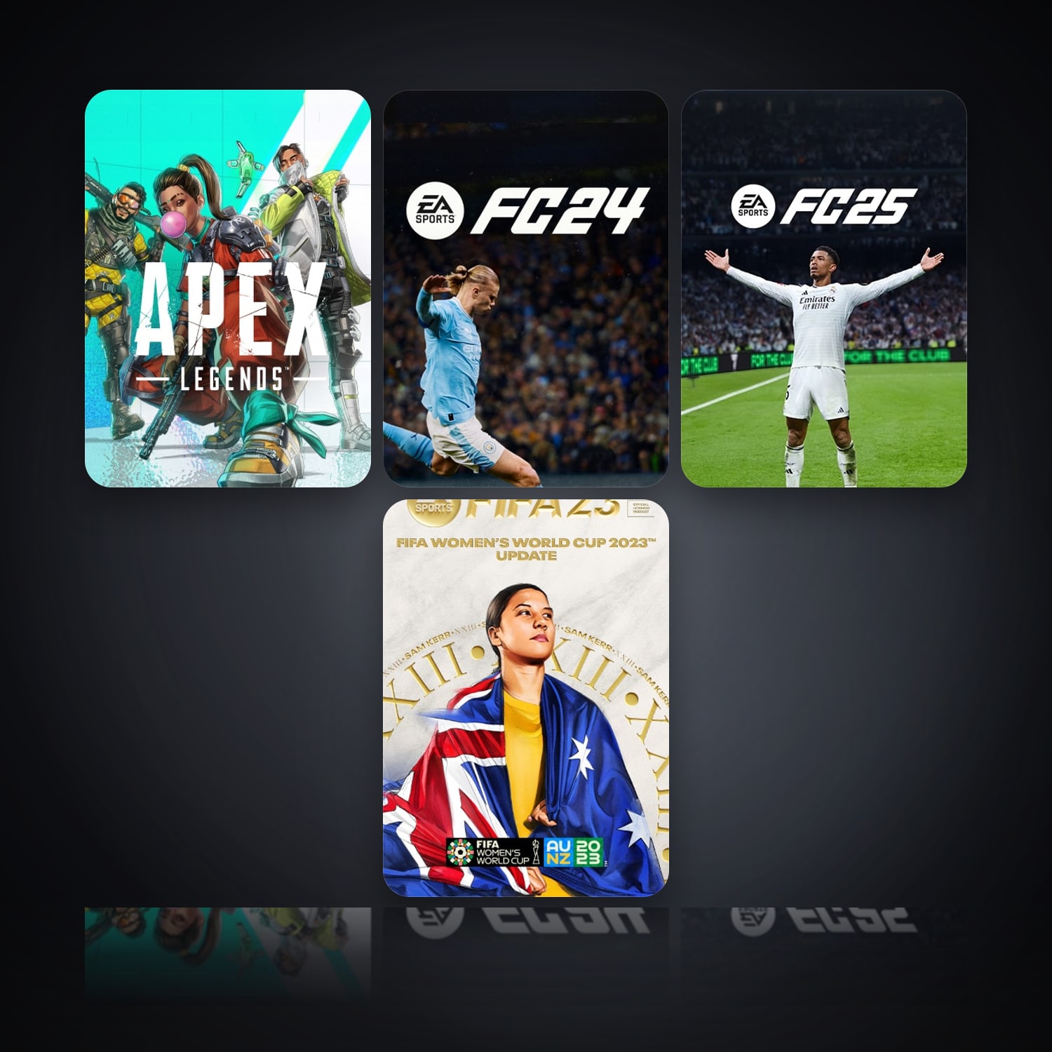 هالحساب إي إيه فيه Apex Legends وEA SPORTS FC24، NG، 4 ألعاب — HabibiAccounts