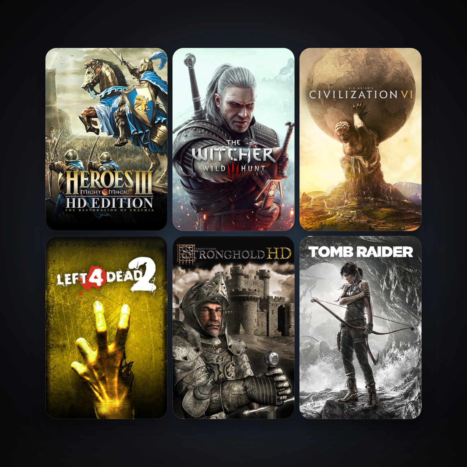 Heroes of Might & Magic III - HD Edition & The Witcher 3: Wild Hunt | 15 Games | Clean — HabibiAccounts