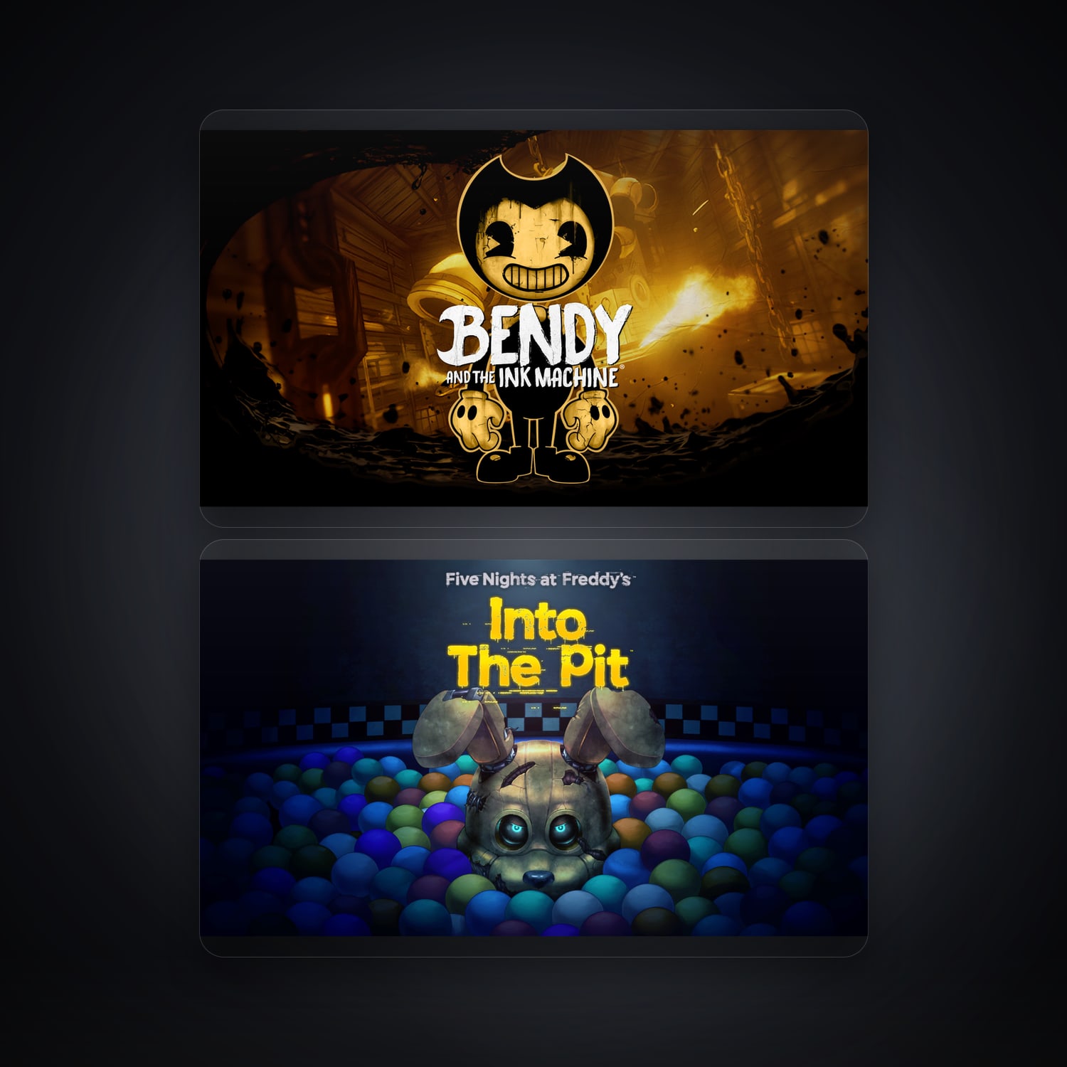 Bendy and the Ink Machine & Five Nights at Freddy's: Into the Pit | 2 Games — HabibiAccounts