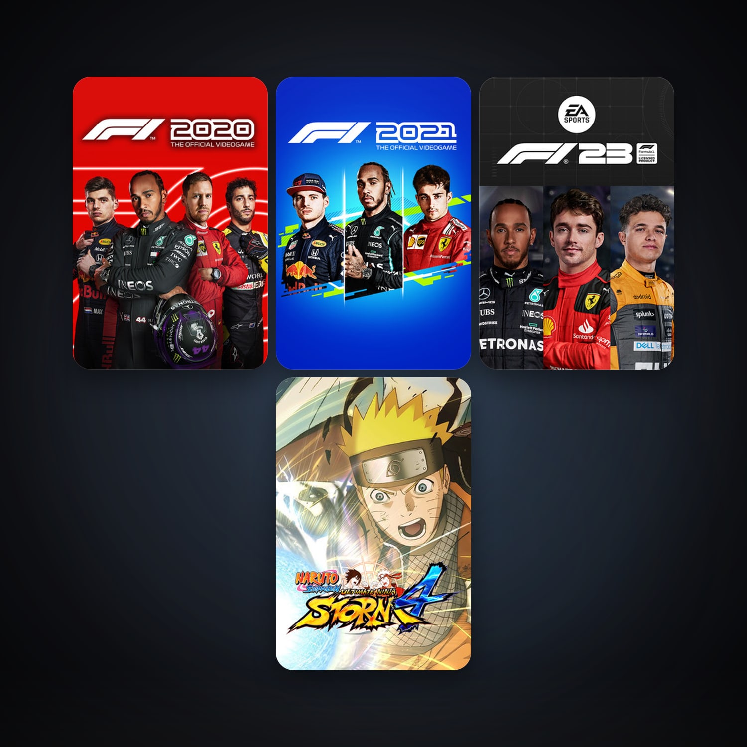 NARUTO SHIPPUDEN: Ultimate Ninja STORM 4 + F1 2020, 6 games, clean — HabibiAccounts