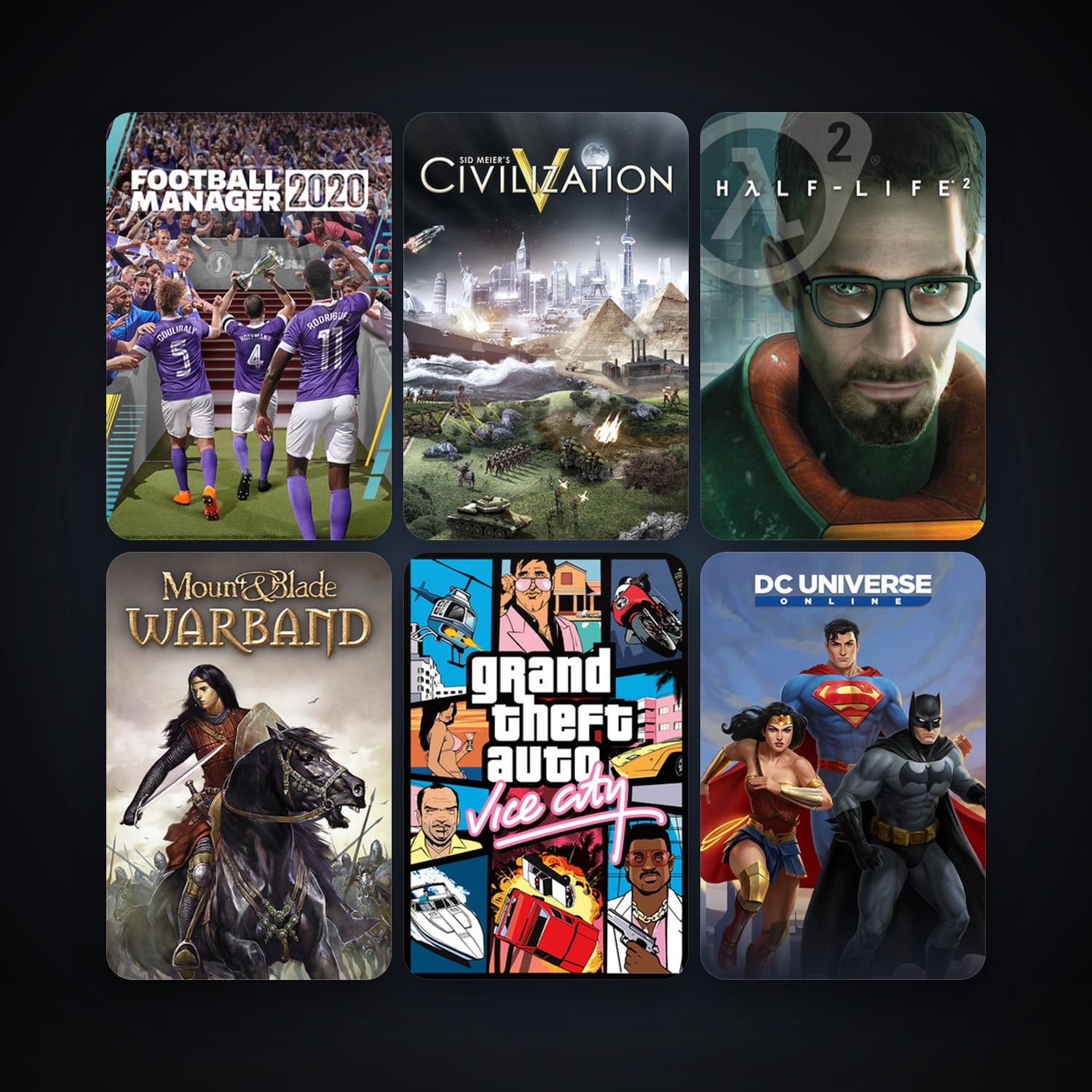 Half-Life + Half-Life 2, 66 games, clean — HabibiAccounts