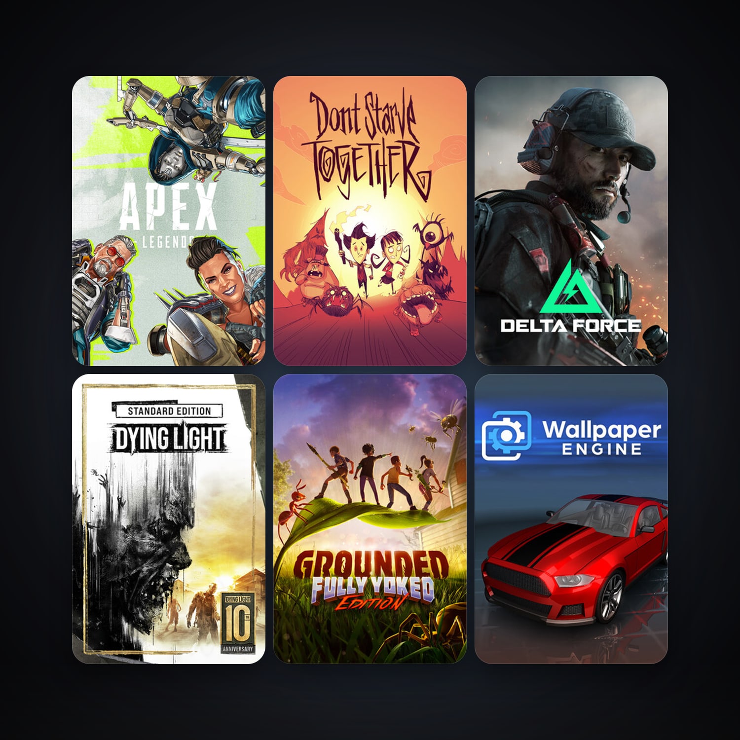 Don't Starve Together & Delta Force: Hawk Ops | 10 Games | Clean — HabibiAccounts