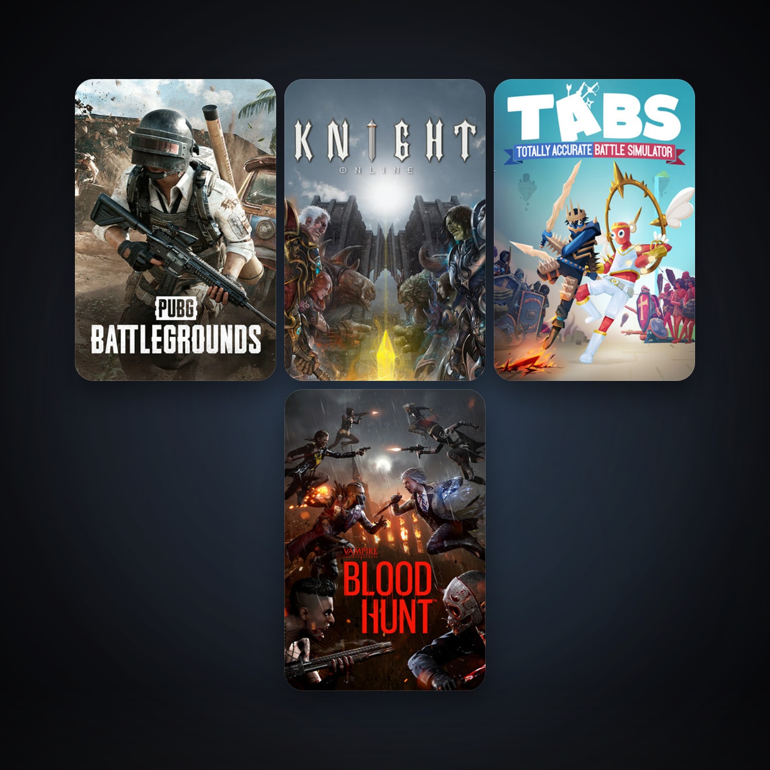 Knight Online + Totally Accurate Battle Simulator, 7 games, clean — HabibiAccounts