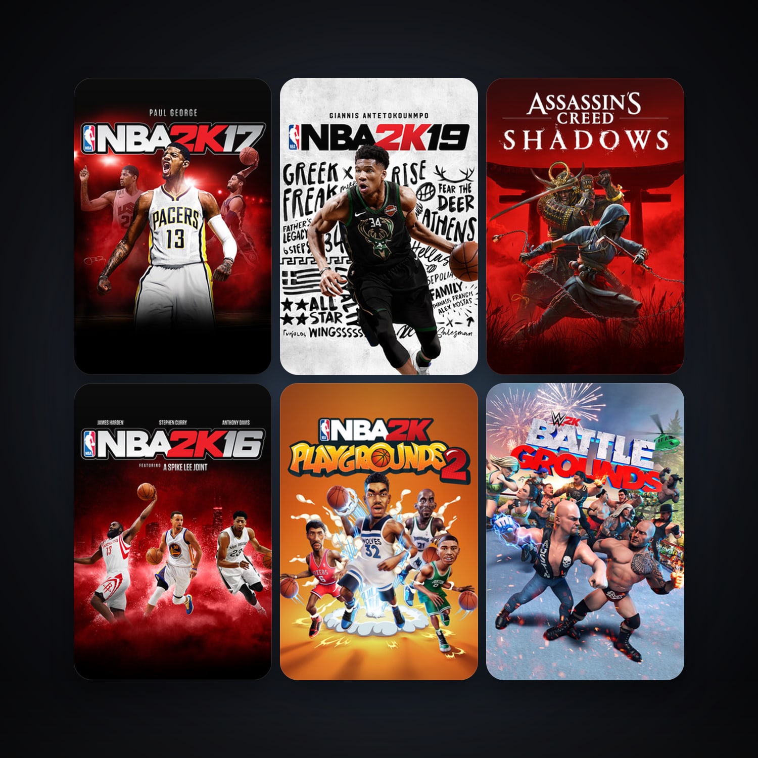 NBA 2K16 + NBA 2K17, 6 games, clean — HabibiAccounts