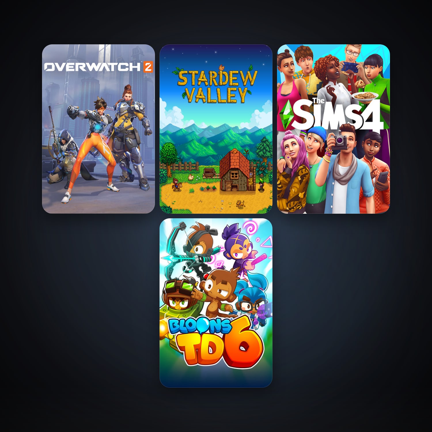 Stardew Valley + Bloons TD 6, 6 games, clean — HabibiAccounts