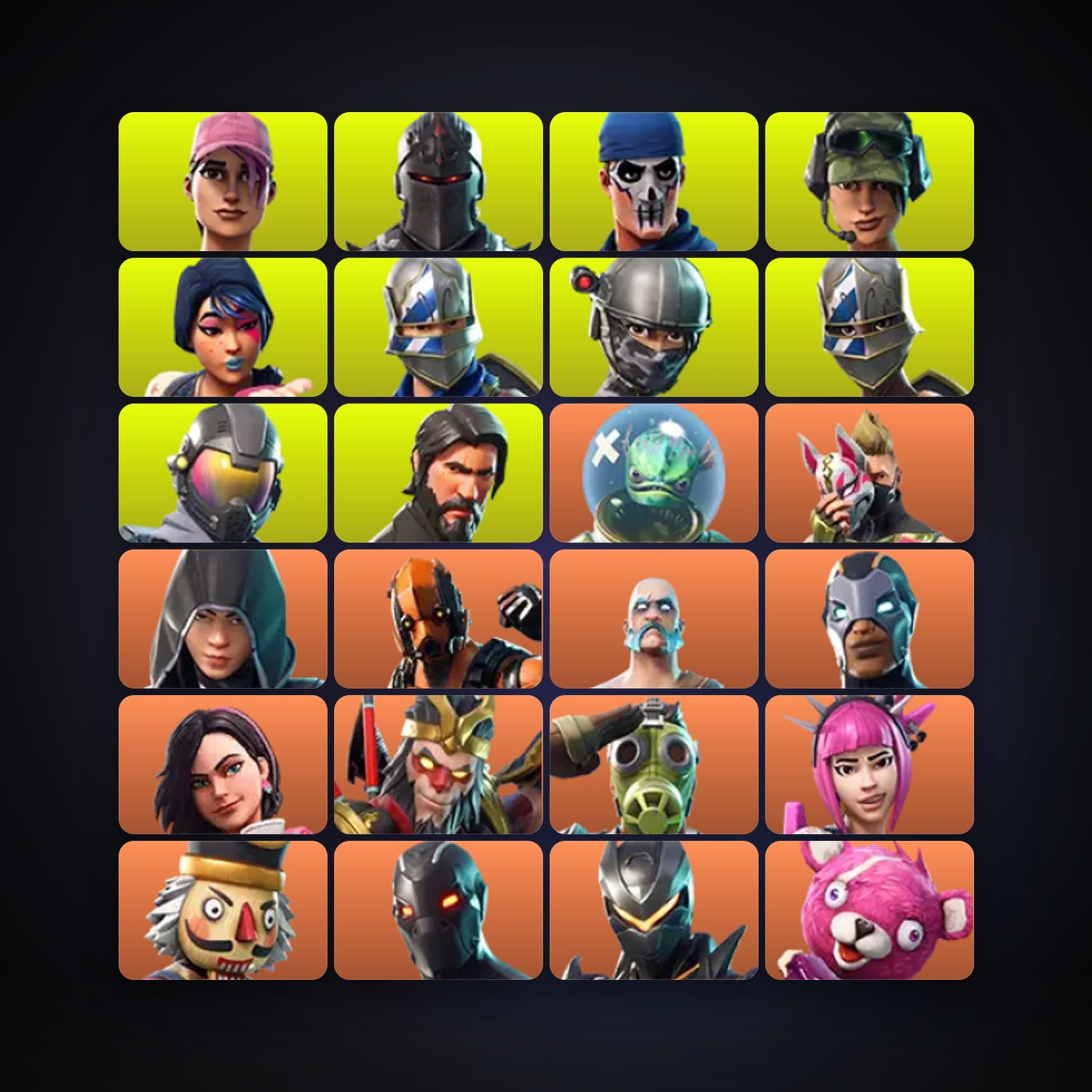 Fortnite | 98 Skins | 300 V-Bucks | Level 1687 | 212 Wins — HabibiAccounts