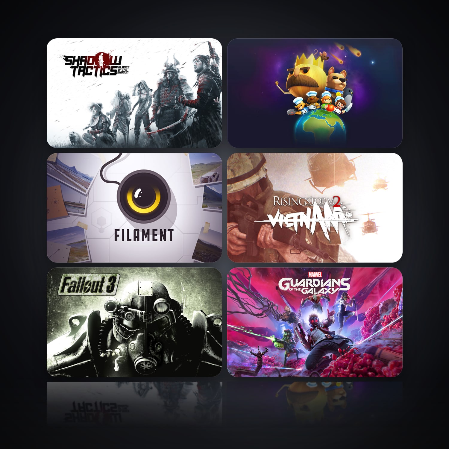 Shadow Tactics: Blades of the Shogun & Overcooked | 6 Games — HabibiAccounts