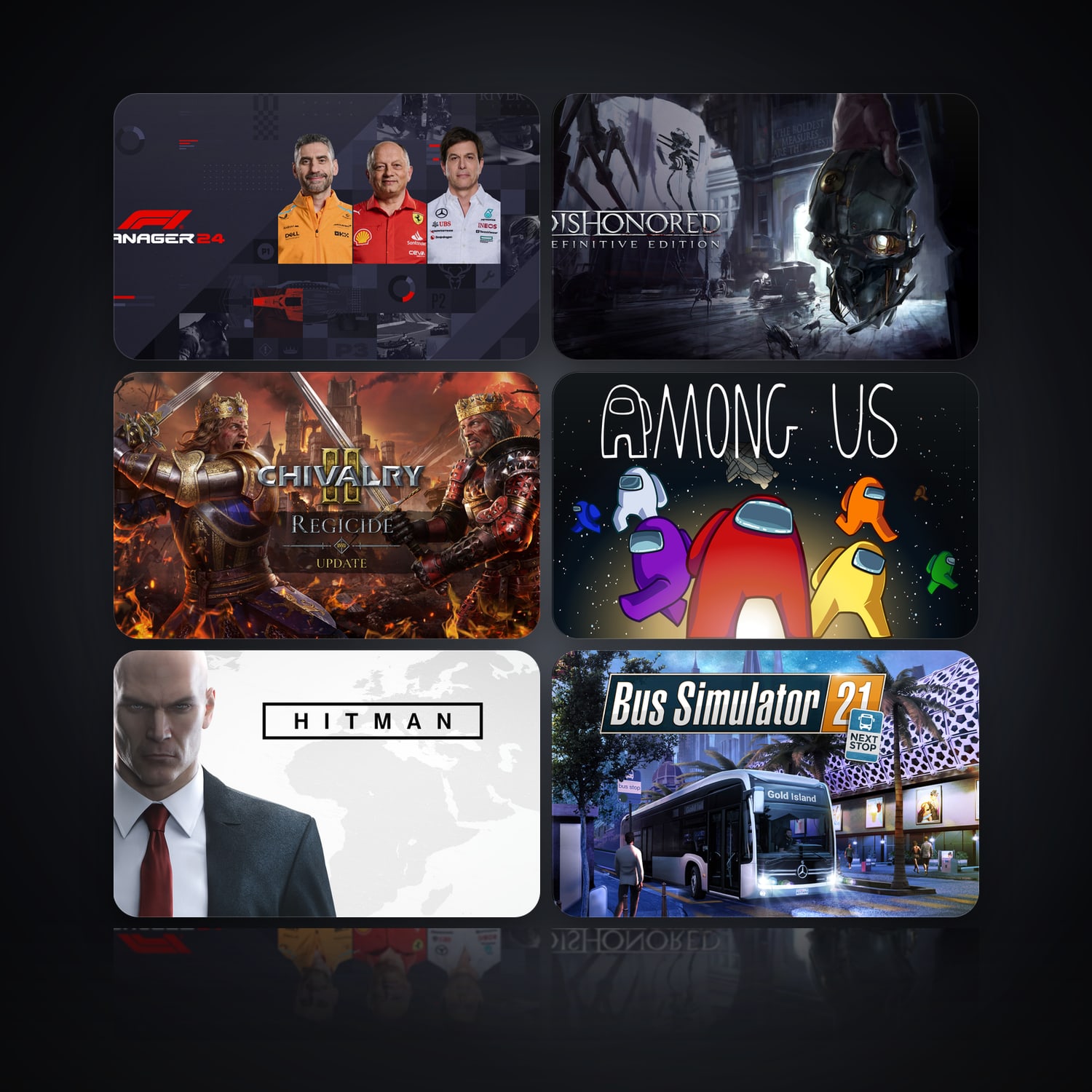 F1 Manager 2024 & Dishonored - Definitive Edition | 66 Games — HabibiAccounts