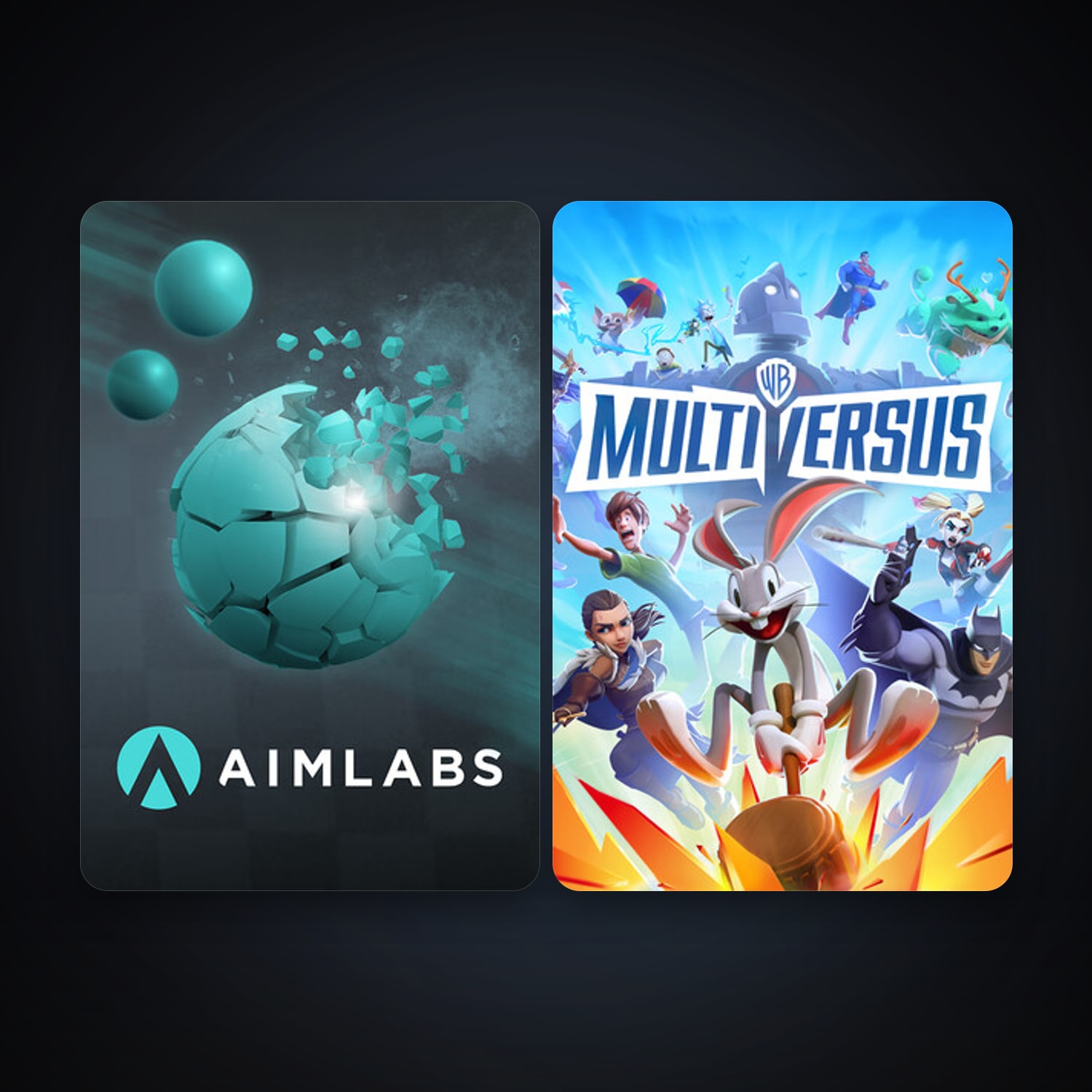Aimlabs + MultiVersus, 4 games, clean — HabibiAccounts