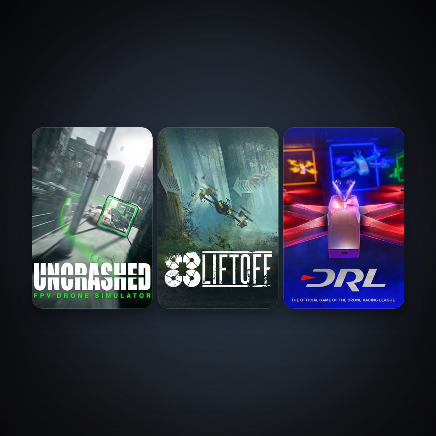 Liftoff: FPV Drone Racing + The Drone Racing League Simulator, 5 games, clean — HabibiAccounts