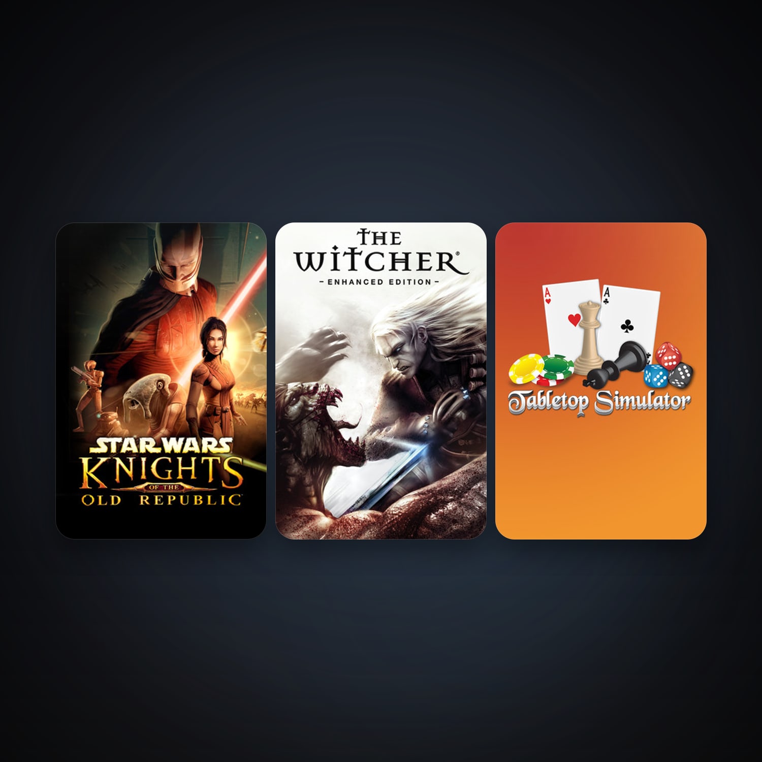 The Witcher: Enhanced Edition Director's Cut + STAR WARS - Knights of the Old Republic, 3 games, clean — HabibiAccounts