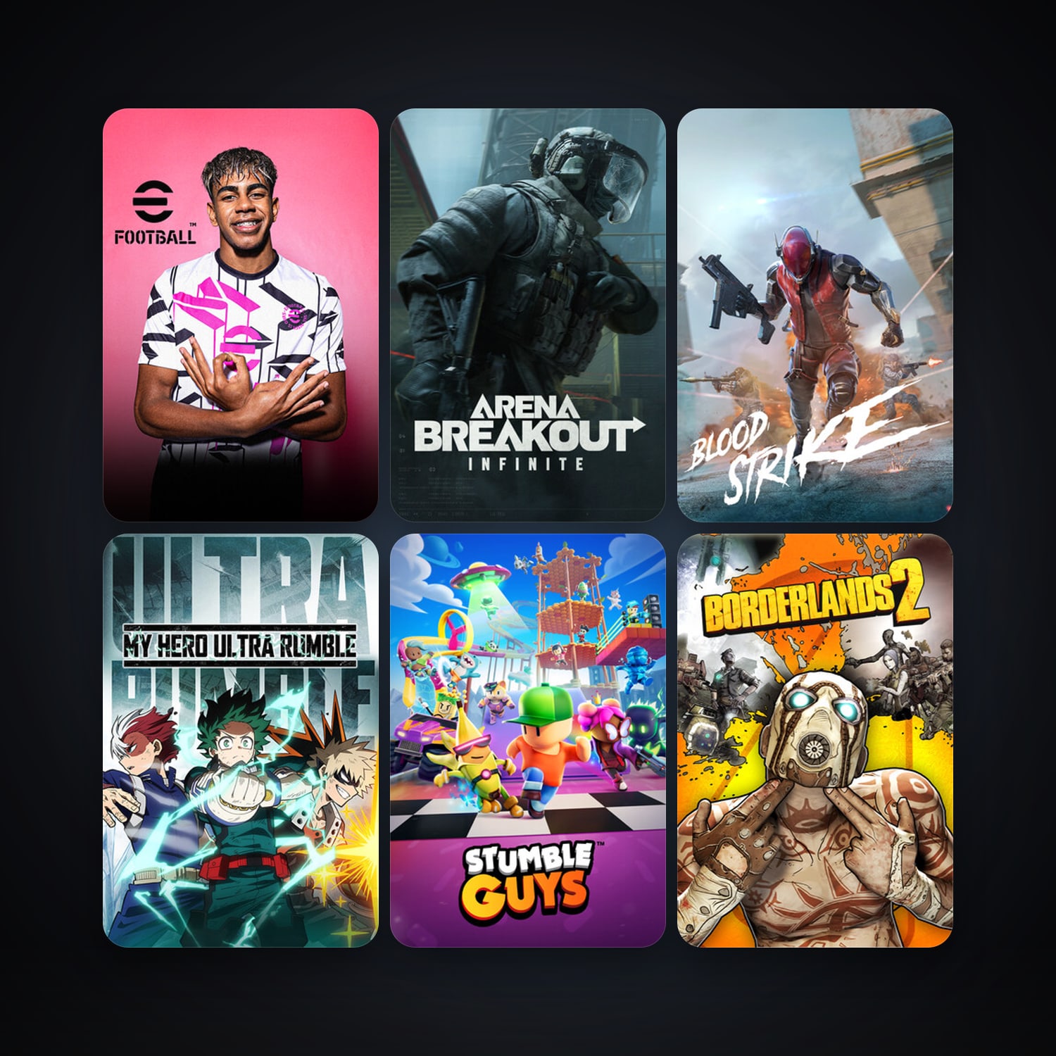 eFootball 2024 & Arena Breakout: Infinite | 14 Games | Clean — HabibiAccounts