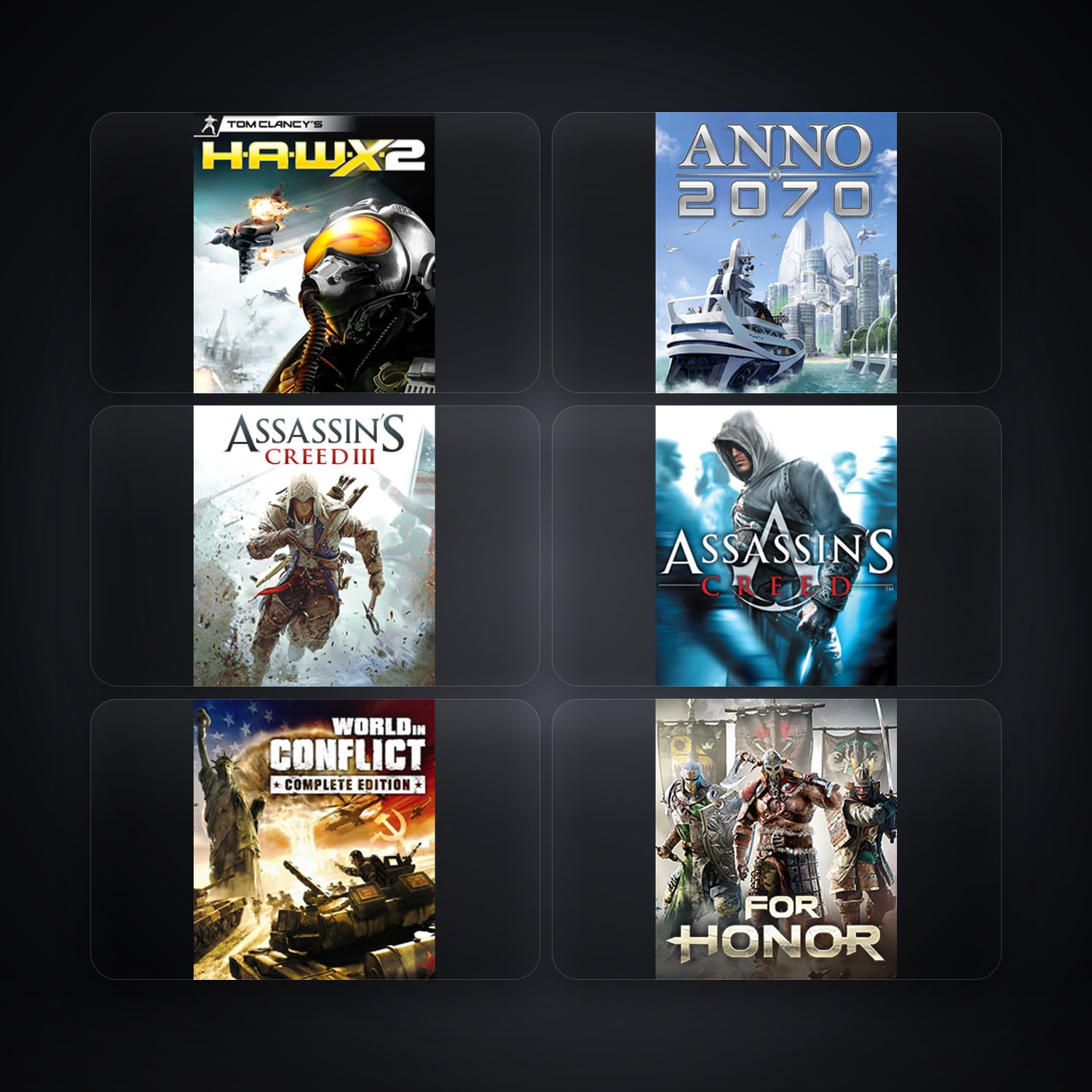 Ubisoft Tom Clancy’s H.A.W.X 2 + Anno 2070 — DE — 12 games — HabibiAccounts