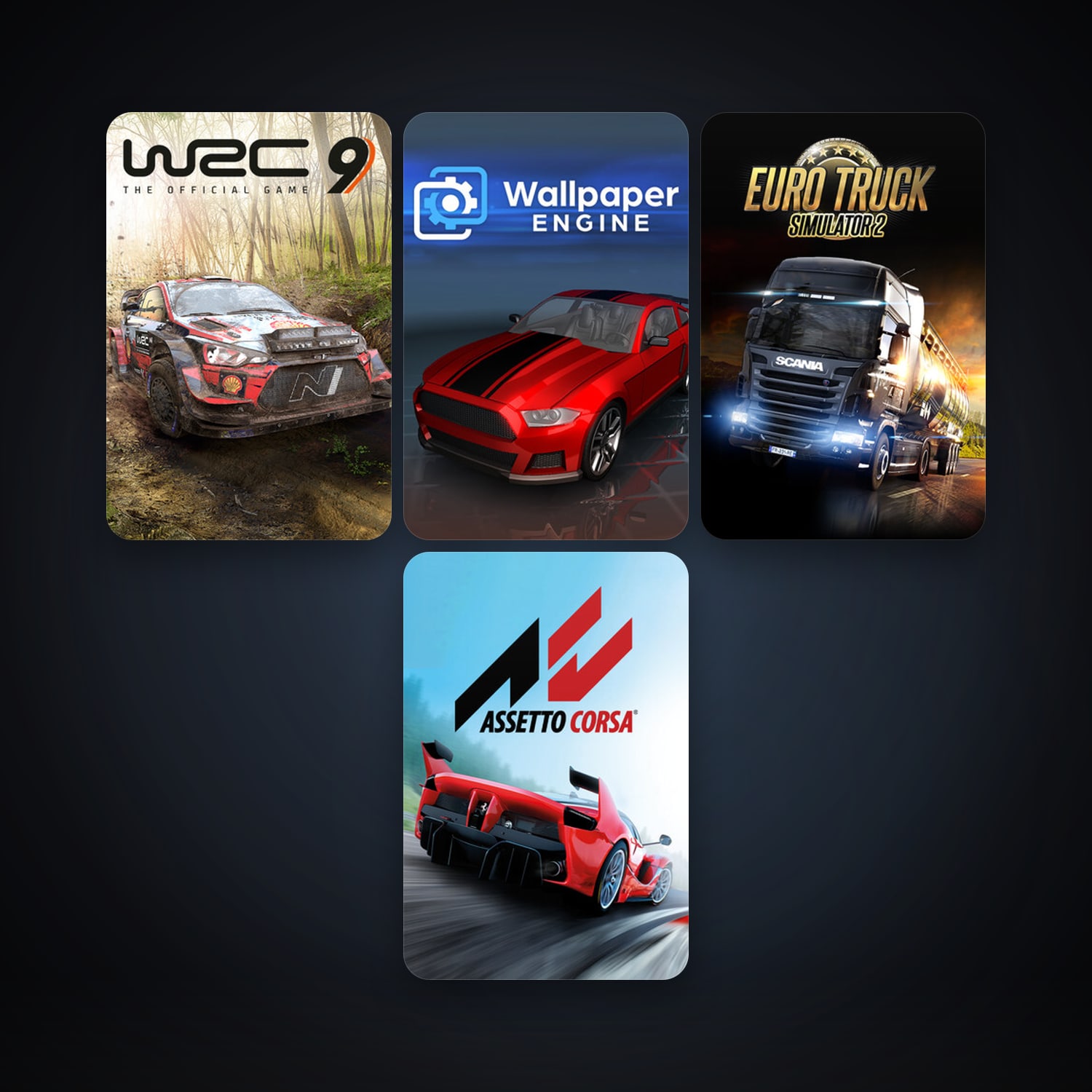 Euro Truck Simulator 2 + Assetto Corsa, 21 games, clean — HabibiAccounts
