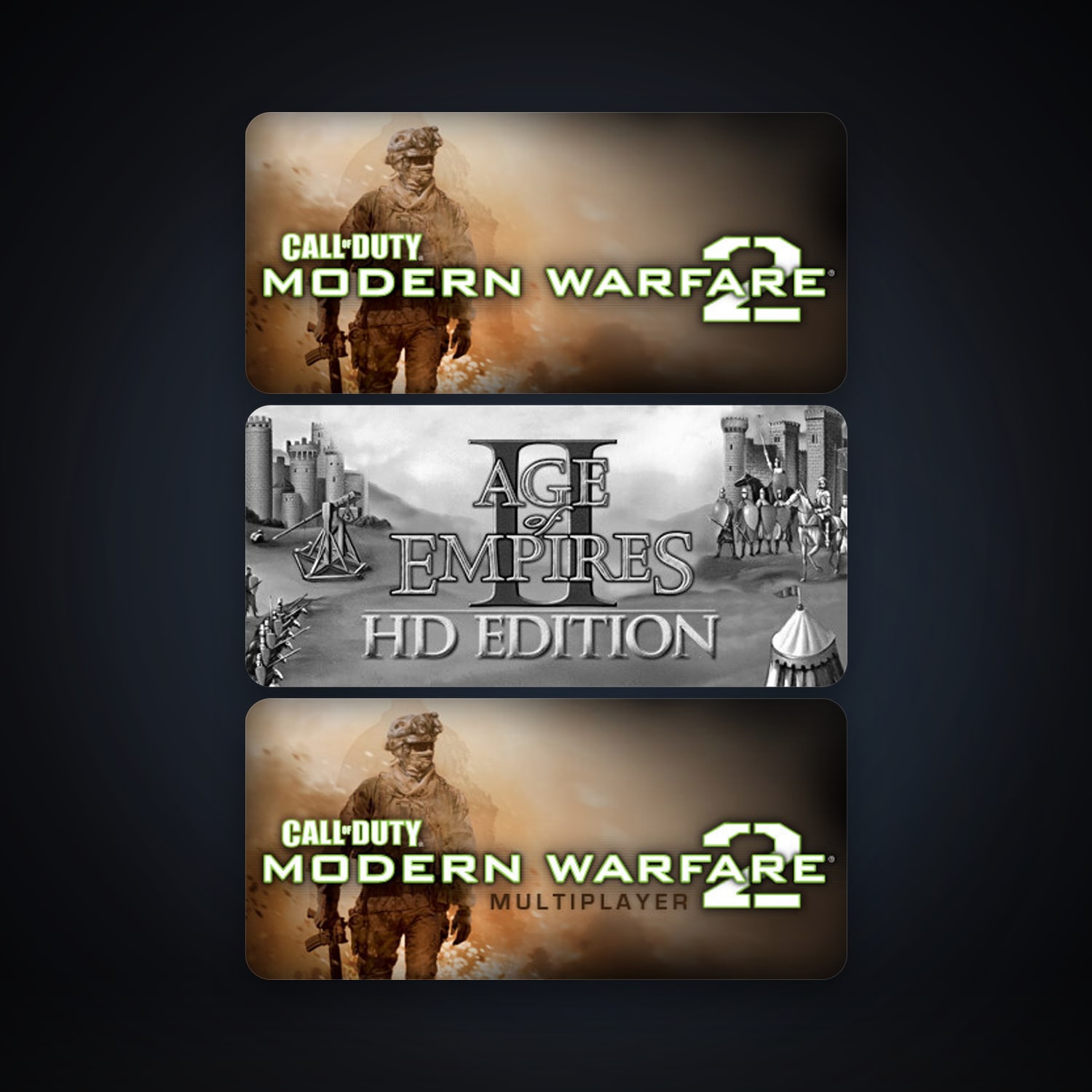 Call of Duty: Modern Warfare 2 (2009) & Age of Empires II — HabibiAccounts