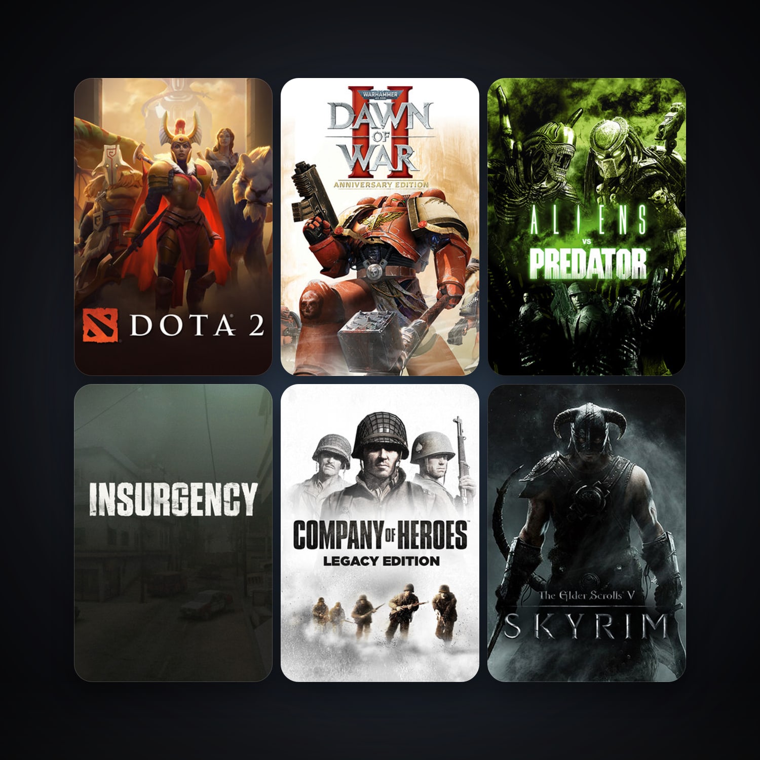 Dota 2 + Company of Heroes, 50 games, Steam 11, clean — HabibiAccounts