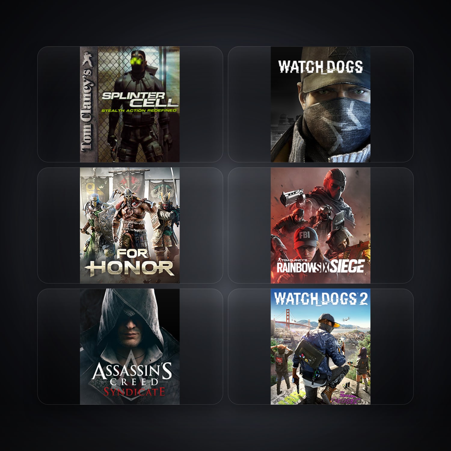 Tom Clancy's Splinter Cell & Watch_Dogs | 9 Games — HabibiAccounts