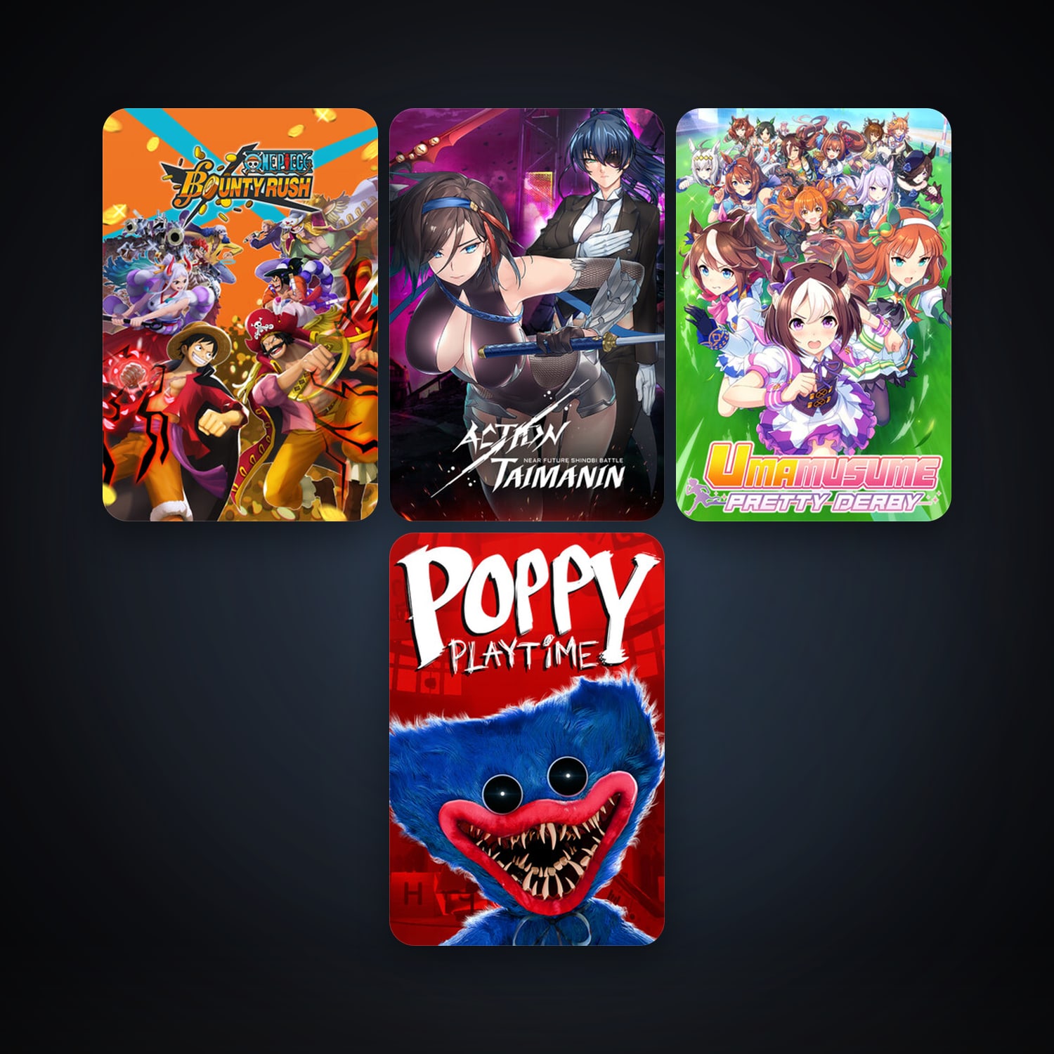 هالحساب ستيم فلين، Action Taimanin وPoppy Playtime، 10 لعبة، صامد واضح — HabibiAccounts