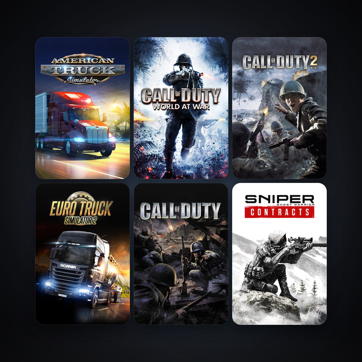 Call of Duty (2003) + Call of Duty 2, 26 games, Steam 10, clean — HabibiAccounts