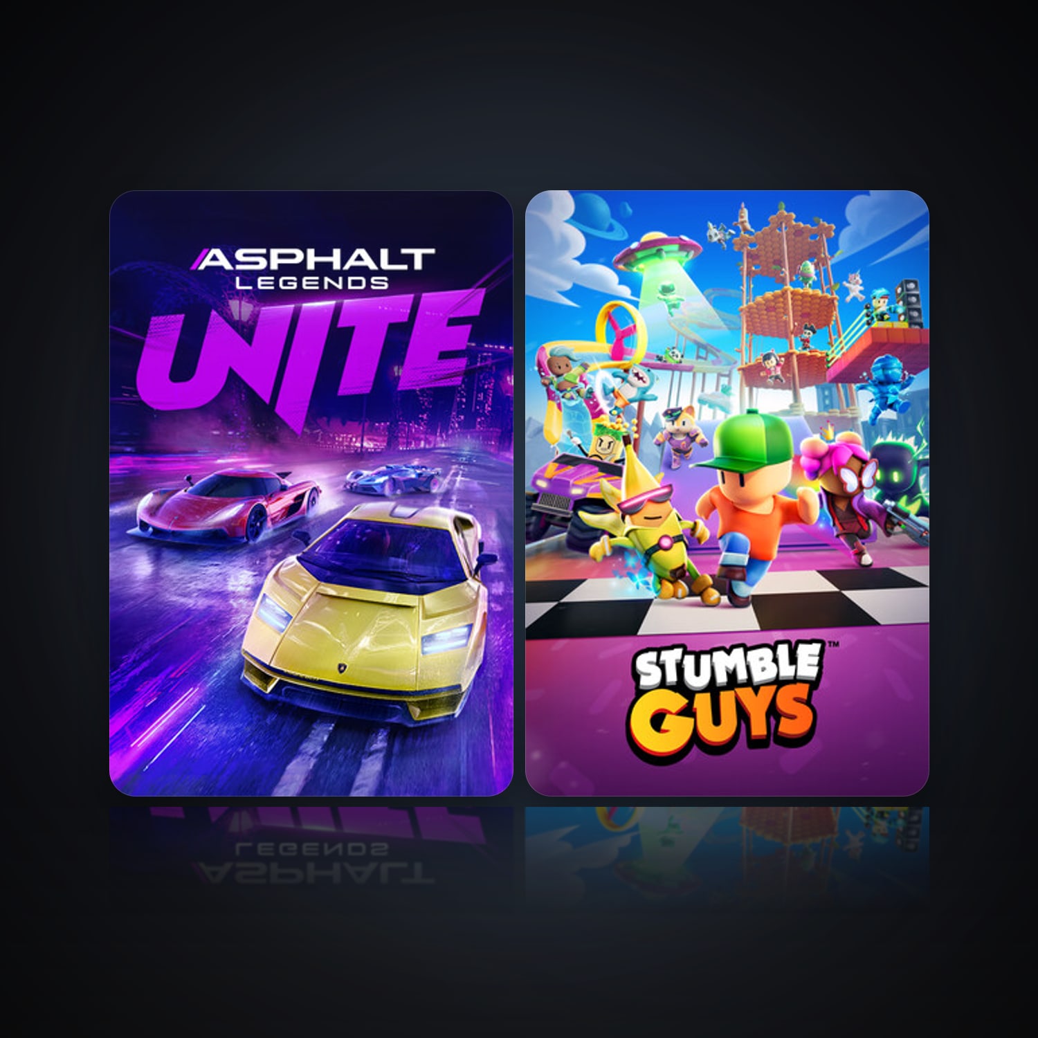 Asphalt Legends Unite & Stumble Guys — HabibiAccounts