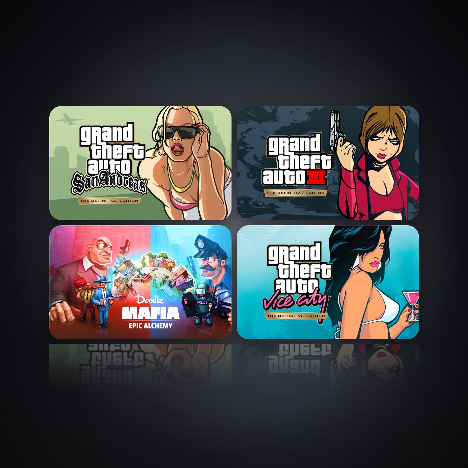 Grand Theft Auto: San Andreas – The Definitive Edition & Grand Theft Auto III – The Definitive Edition | 4 Games — HabibiAccounts