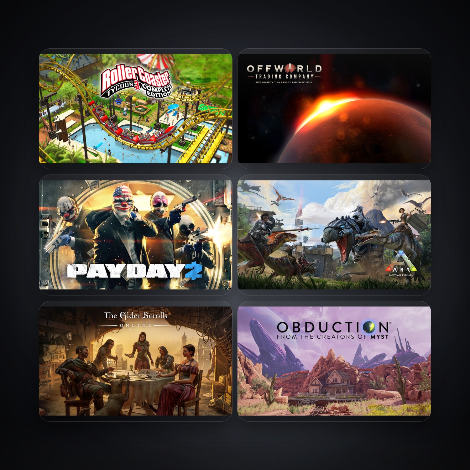 RollerCoaster Tycoon 3: Complete Edition & Offworld Trading Company | 11 Games — HabibiAccounts