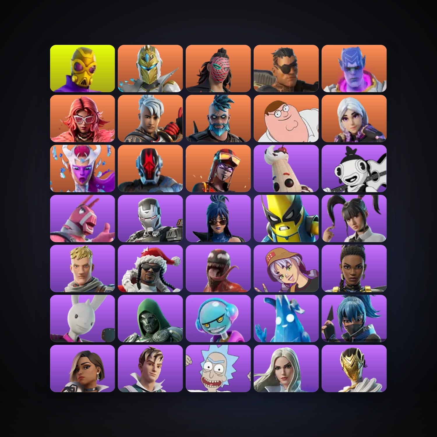 Fortnite | 95 Skins | 100 V-Bucks | Level 2520 | 164 Wins — HabibiAccounts
