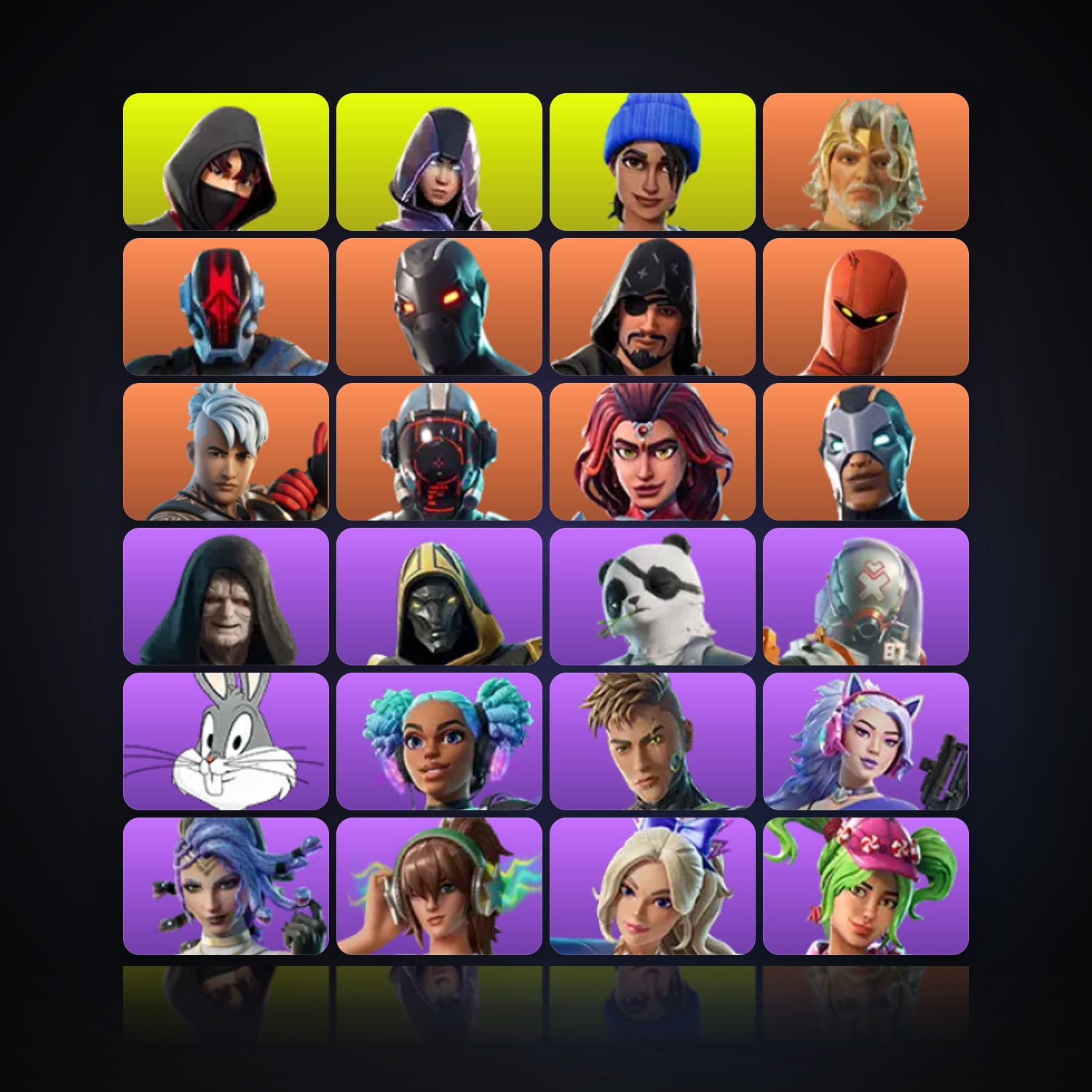 Fortnite | 87 Skins | 400 V-Bucks | Level 1955 | 80 Wins — HabibiAccounts