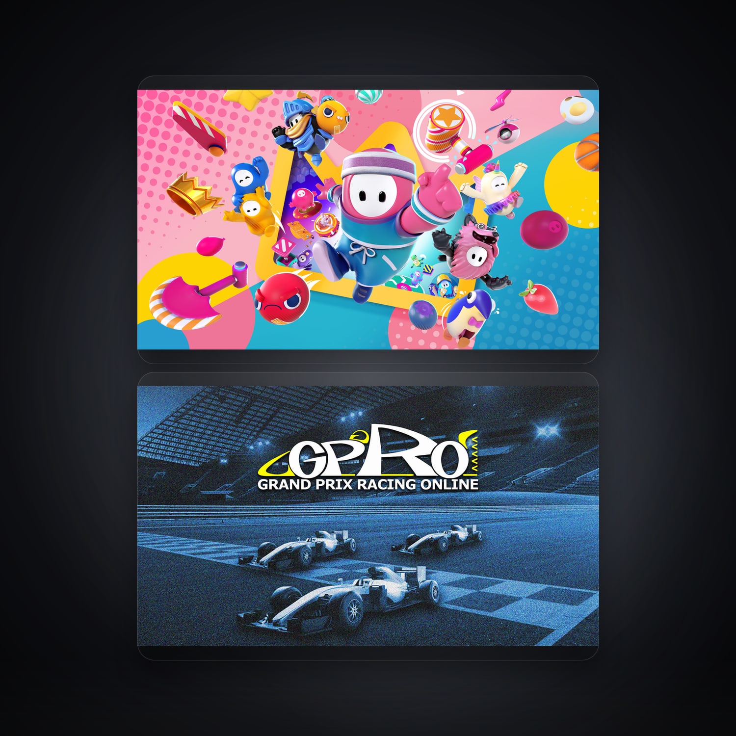 Fall Guys & GPRO - Classic racing manager | 2 Games — HabibiAccounts