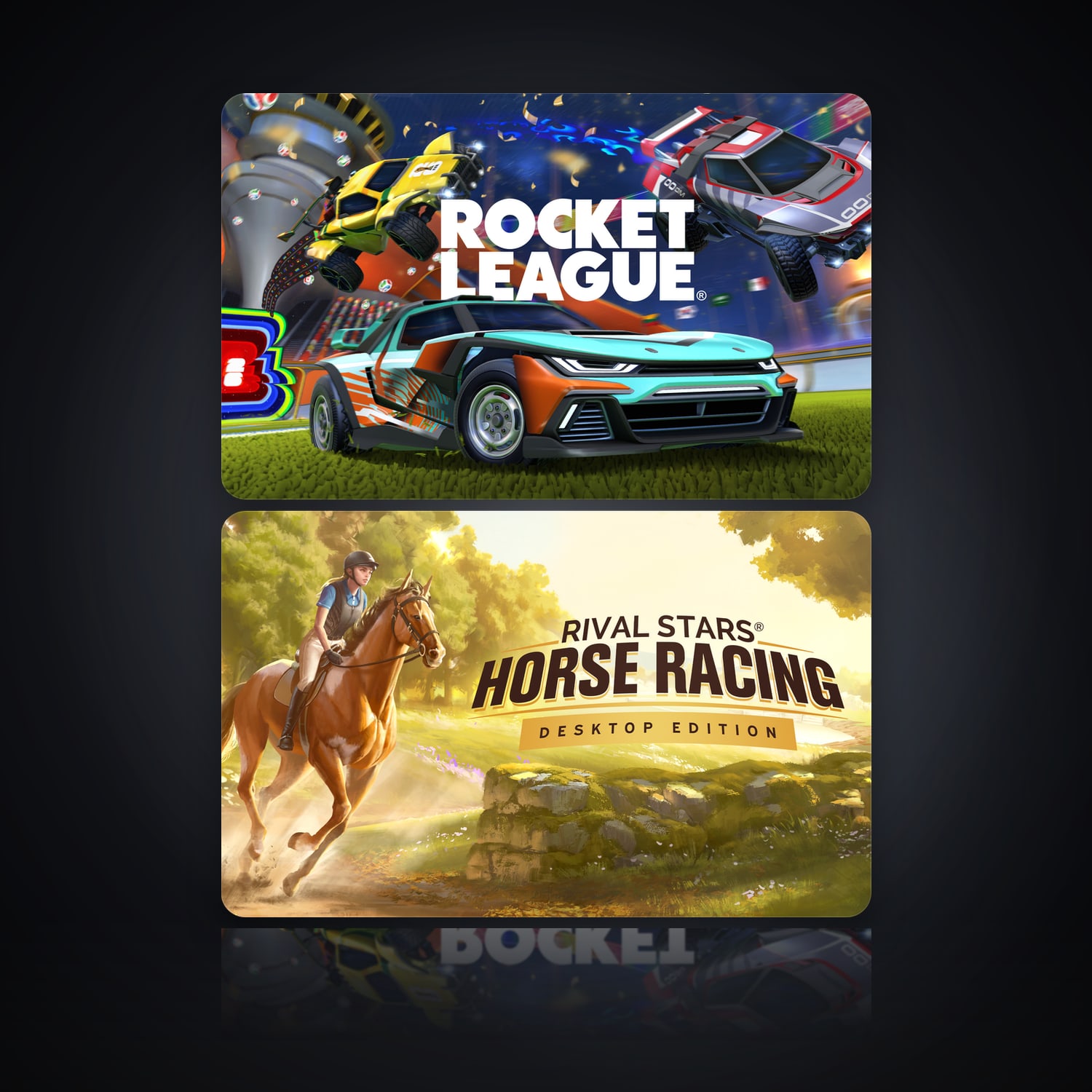 Rocket League & Rival Stars Horse Racing : Desktop Edition | 2 Games — HabibiAccounts