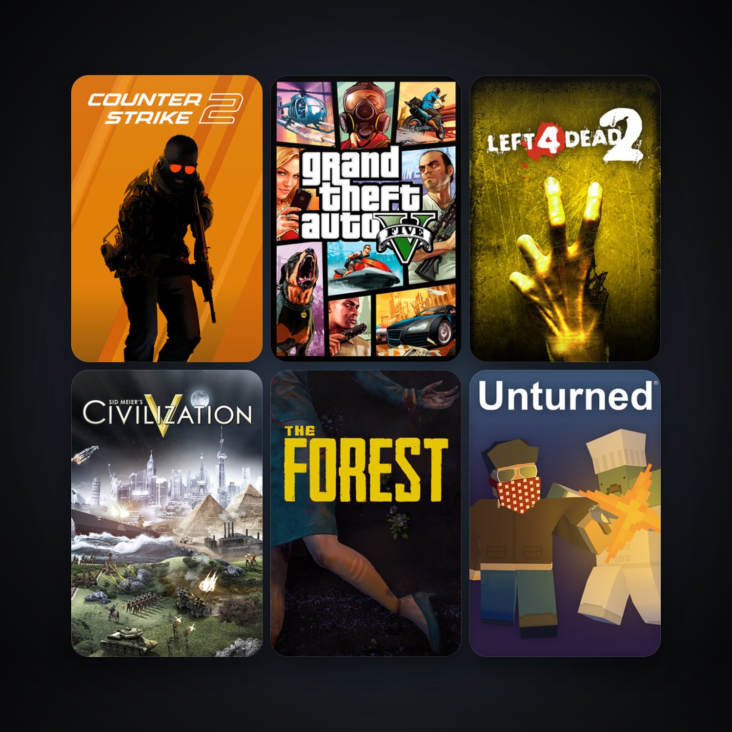 Team Fortress 2 + Left 4 Dead 2, 598 games, Steam 32, clean — HabibiAccounts
