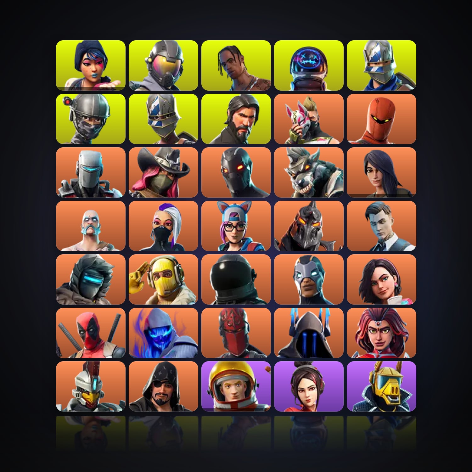 Fortnite | 103 Skins | 350 V-Bucks | Level 2514 | 558 Wins — HabibiAccounts