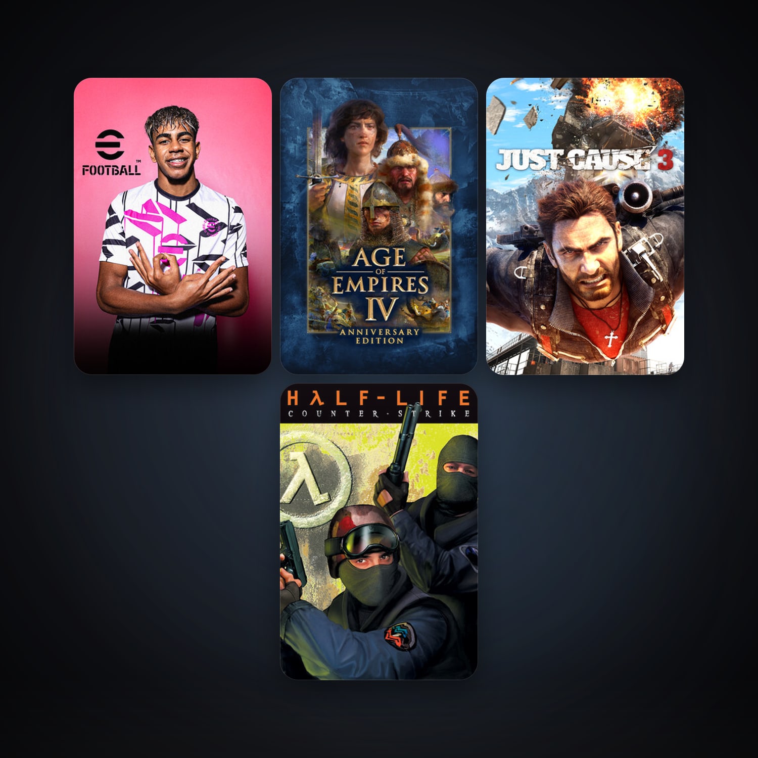 Counter-Strike + Just Cause 3, 13 games, clean — HabibiAccounts
