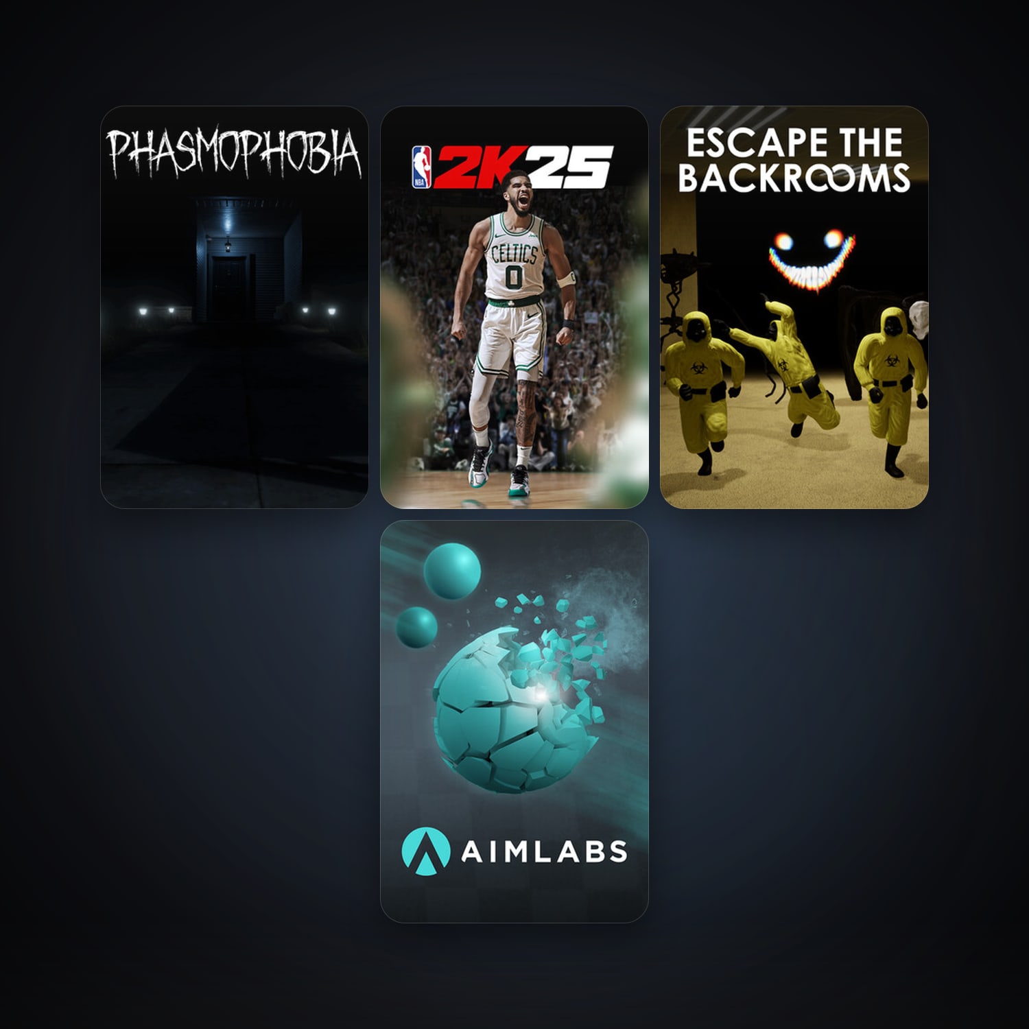 Aimlabs + Phasmophobia, 7 games, clean — HabibiAccounts