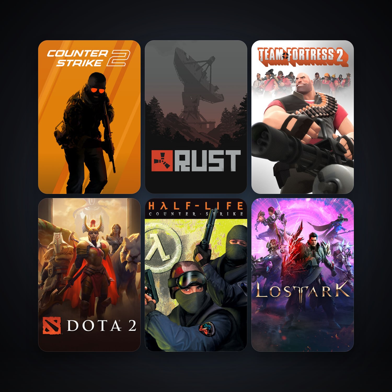 Counter-Strike + Team Fortress 2, 36 games, clean — HabibiAccounts
