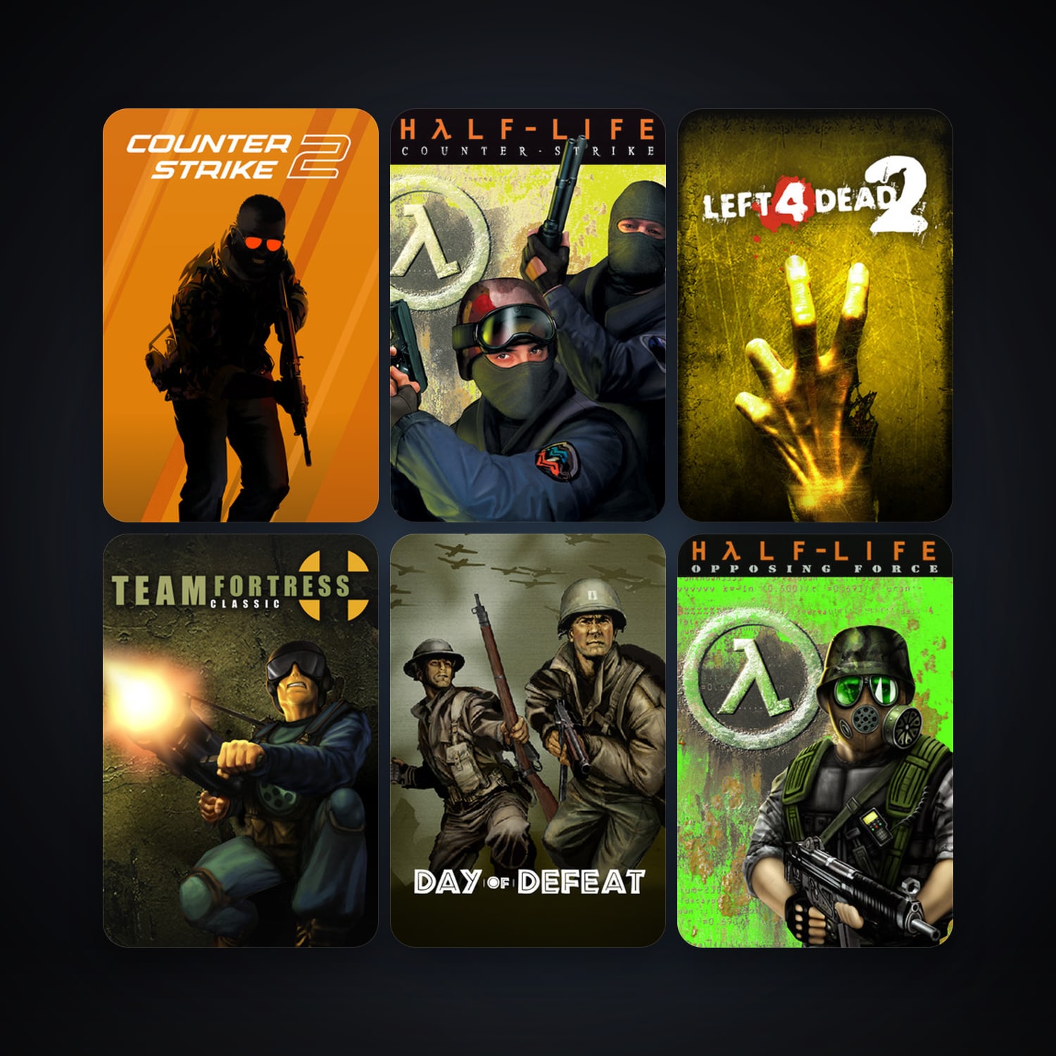 Counter-Strike + Team Fortress Classic, 22 games, clean — HabibiAccounts