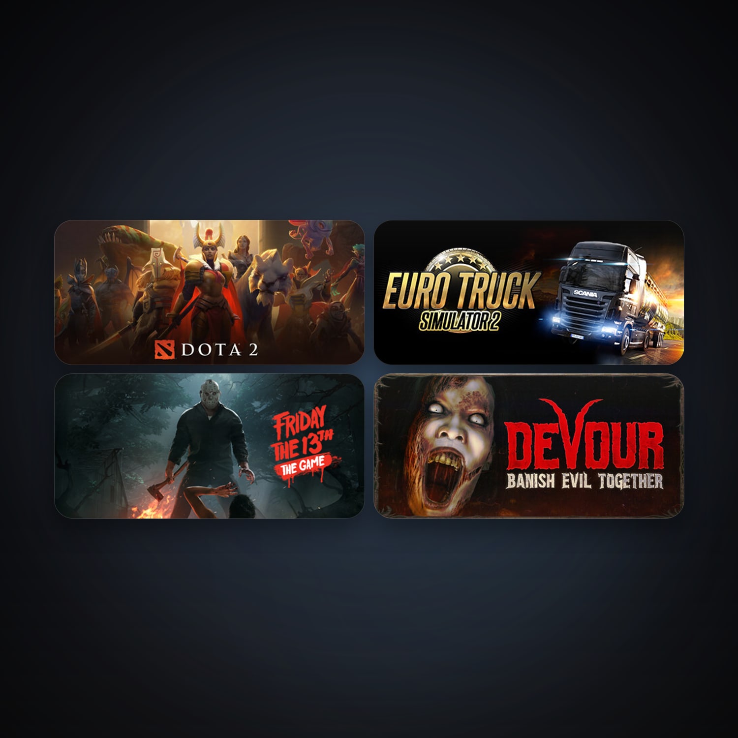 Dota 2 + Euro Truck Simulator 2, 6 games, clean — HabibiAccounts