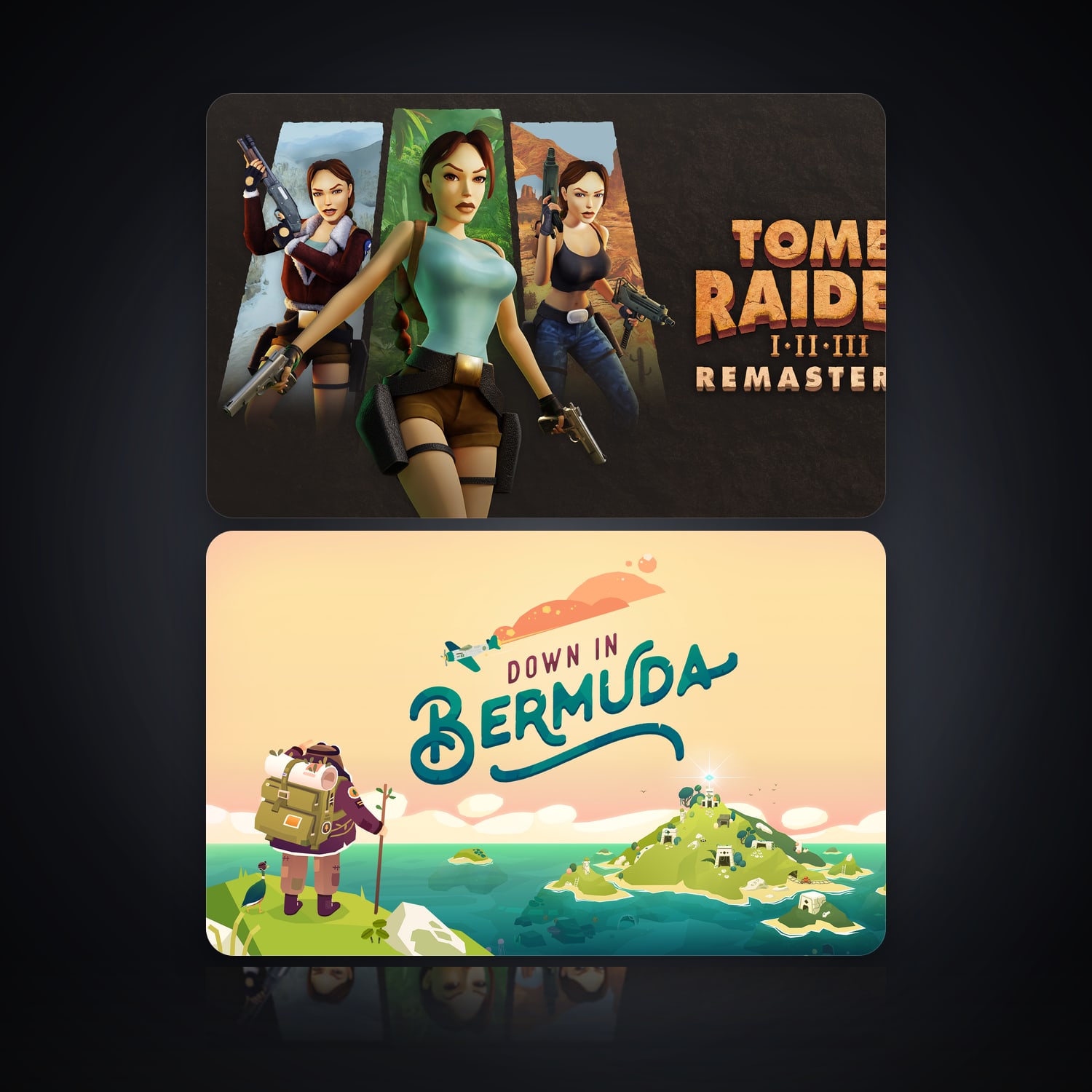 Tomb Raider I-III Remastered Starring Lara Croft & Down In Bermuda | 2 Games — HabibiAccounts