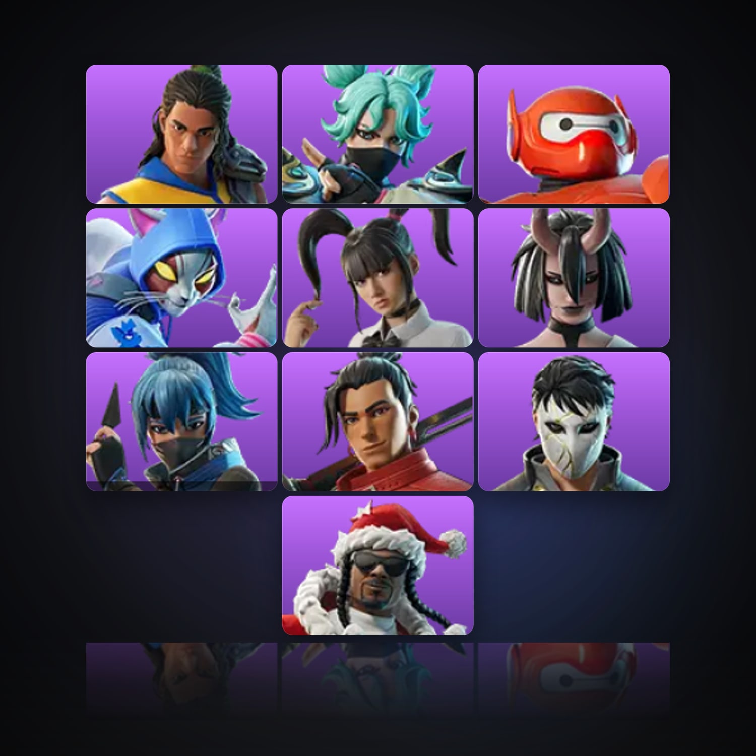 Fortnite | 10 Skins | 100 V-Bucks | Level 135 | 8 Wins — HabibiAccounts