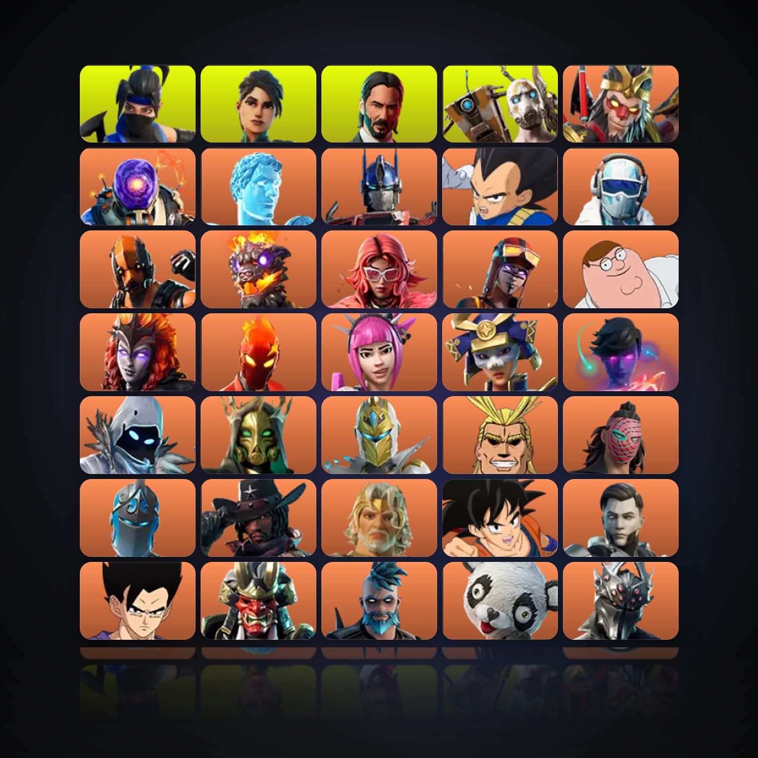 Fortnite | 1248 Skins | 2.1K V-Bucks | Level 10533 | 3.9K Wins — HabibiAccounts