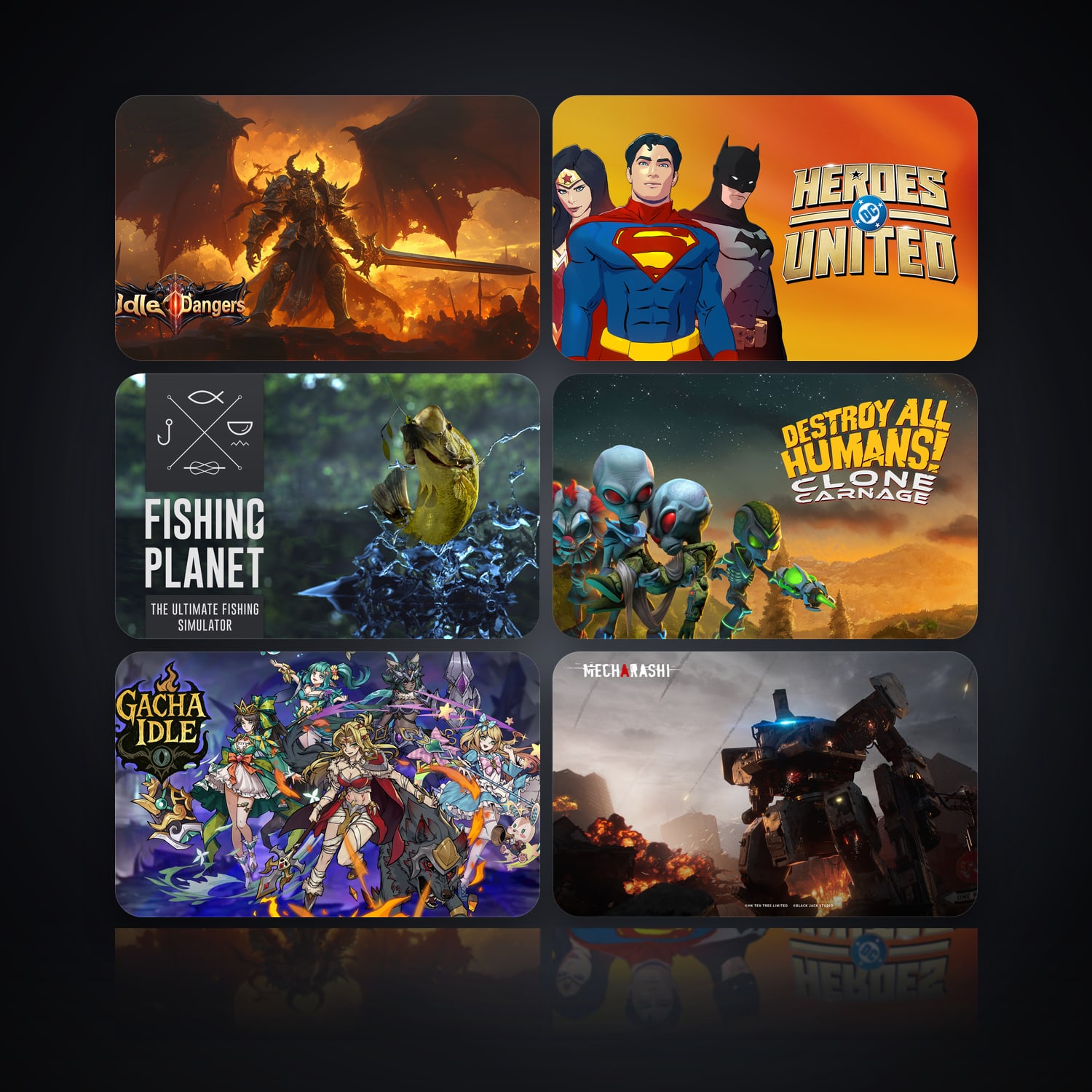 Idle Dangers & DC Heroes United | 19 Games — HabibiAccounts