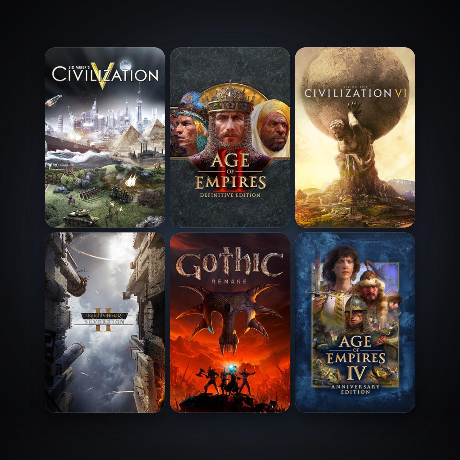 Sid Meier's Civilization V & Age of Empires II: Definitive Edition | 19 Games | Clean — HabibiAccounts
