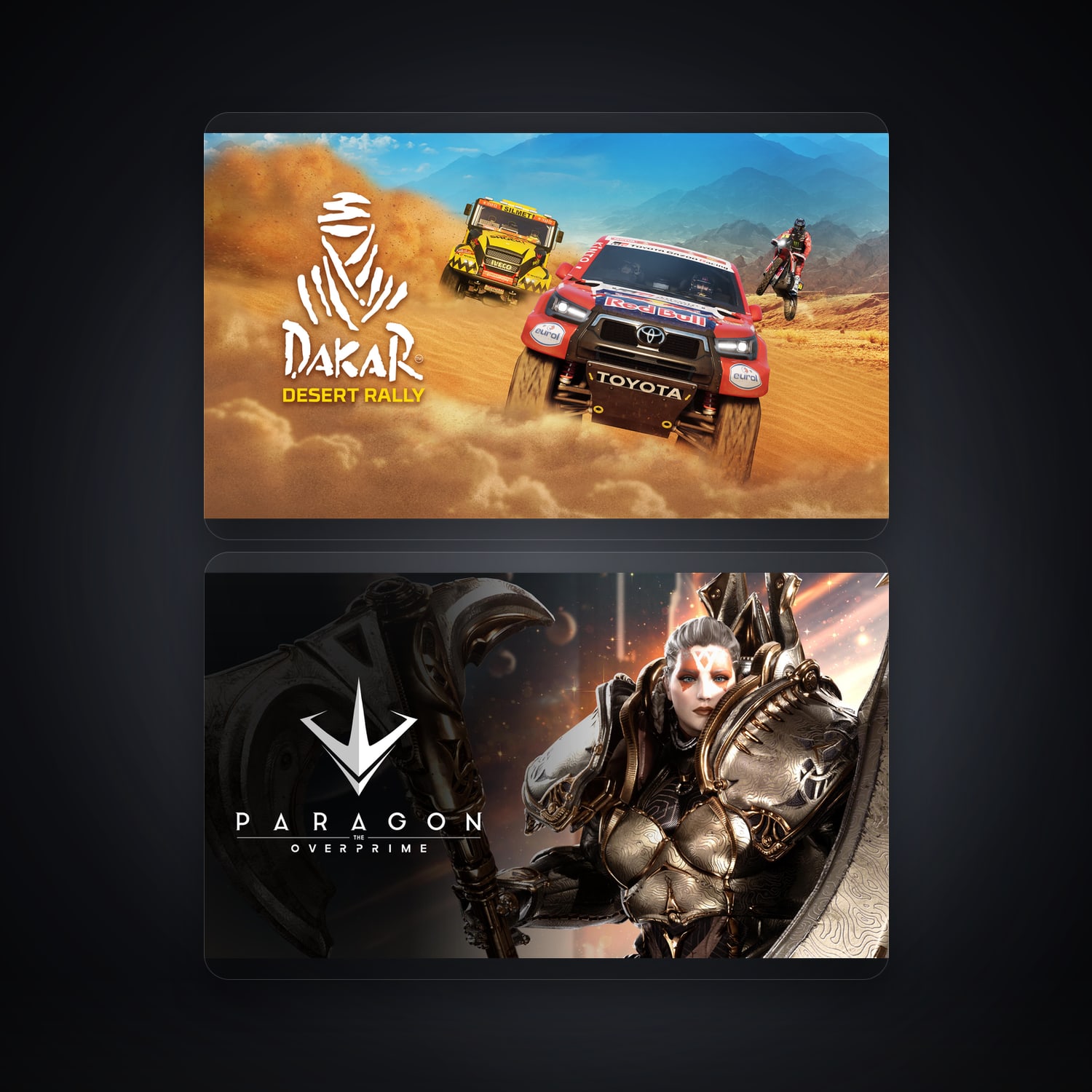 Dakar Desert Rally & Paragon: The Overprime | 2 Games — HabibiAccounts