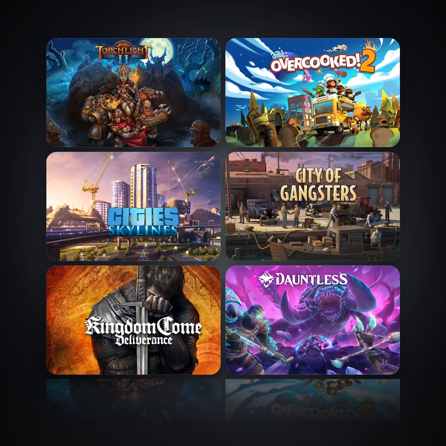 Torchlight II & Overcooked! 2 | 279 Games — HabibiAccounts