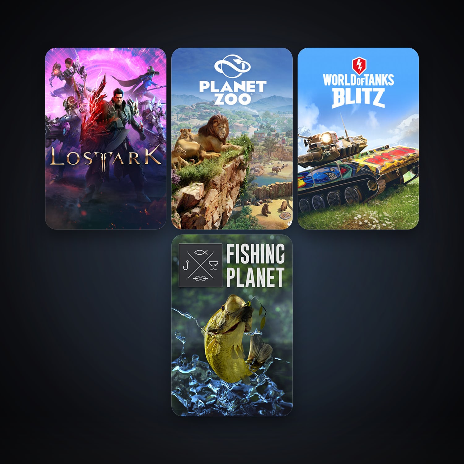 Fishing Planet + World of Tanks Blitz, 5 games, clean — HabibiAccounts