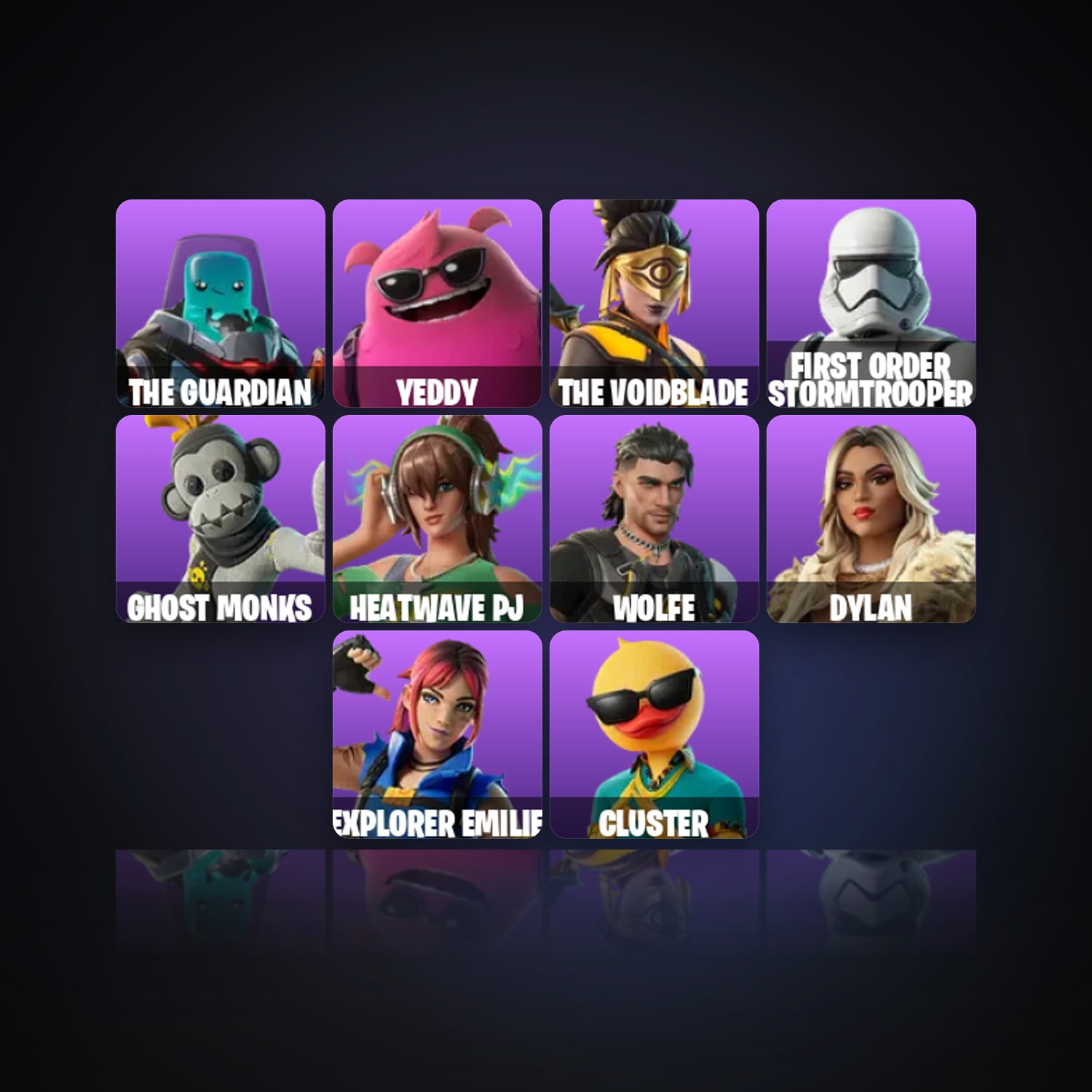 Fortnite | 11 Skins | 100 V-Bucks | Level 75 | 4 Wins — HabibiAccounts
