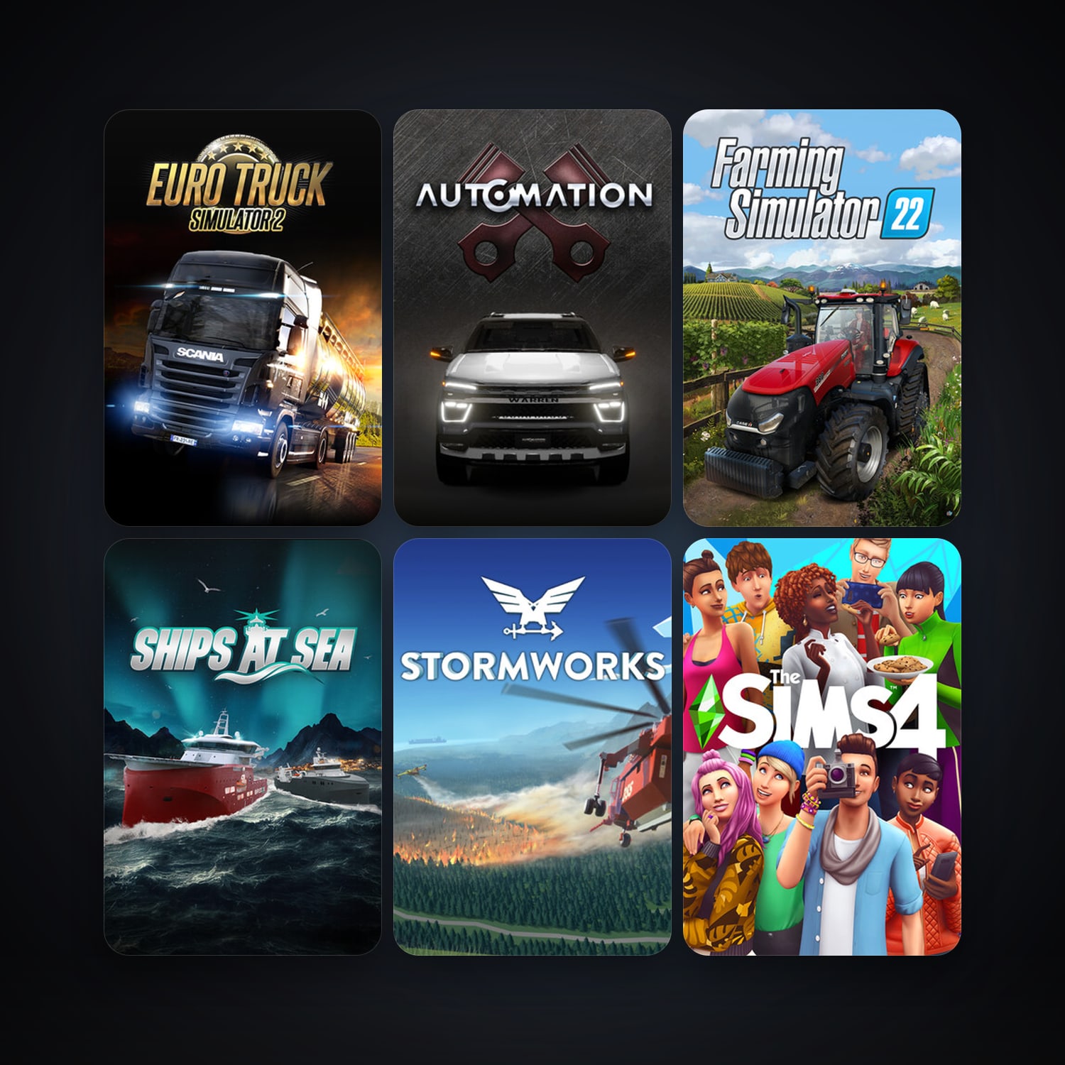 Euro Truck Simulator 2 + American Truck Simulator, 11 games, clean — HabibiAccounts
