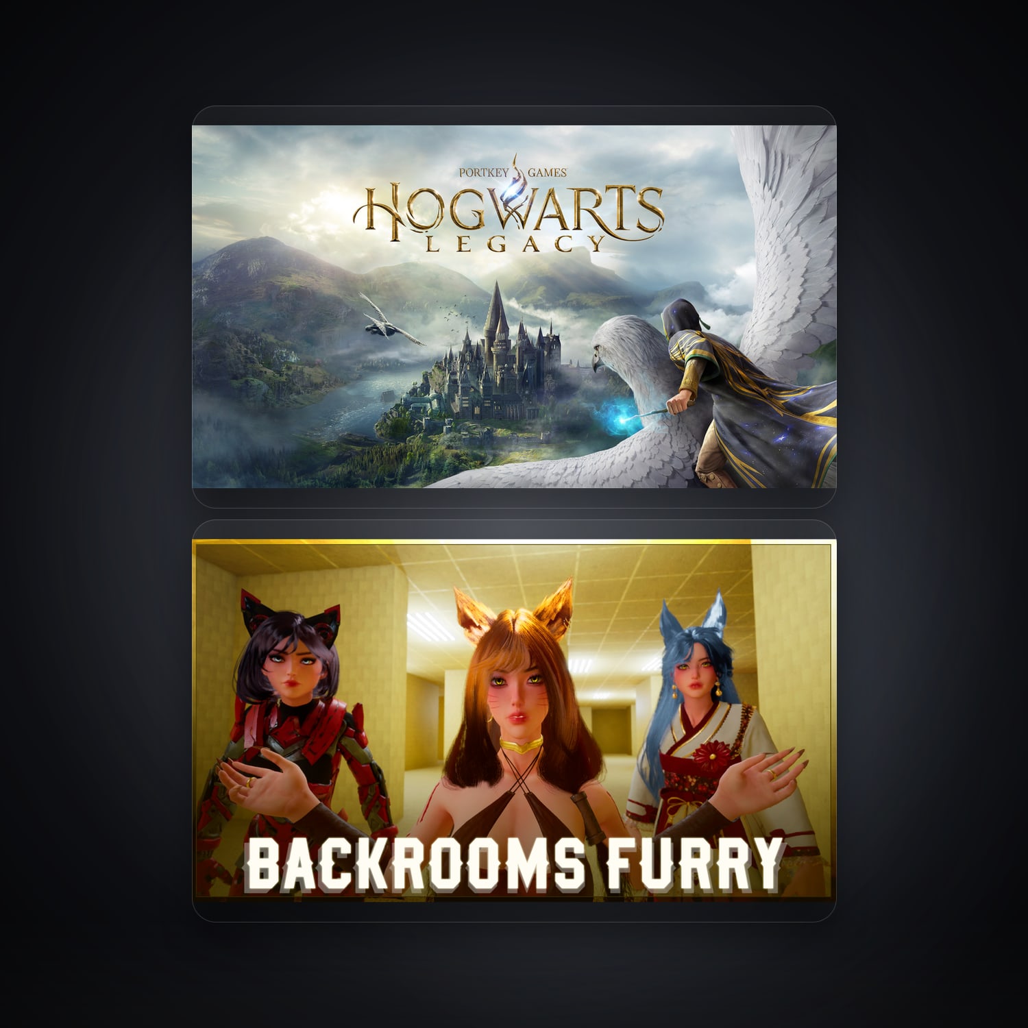 Hogwarts Legacy & Backrooms Furry | 2 Games — HabibiAccounts